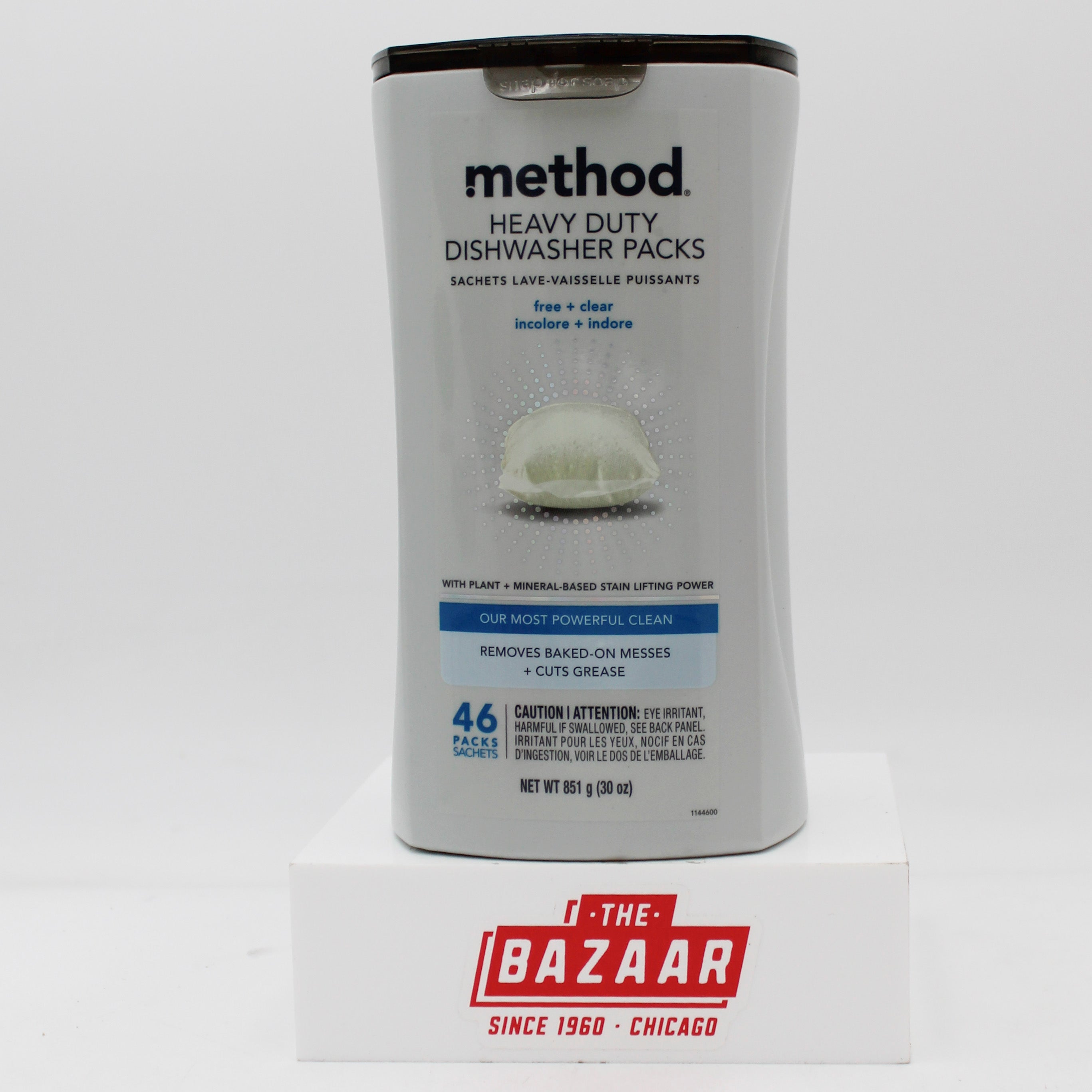 METHOD DISHWASHER PACKS HEAVY DUTY FREE N CLEAR 46ct