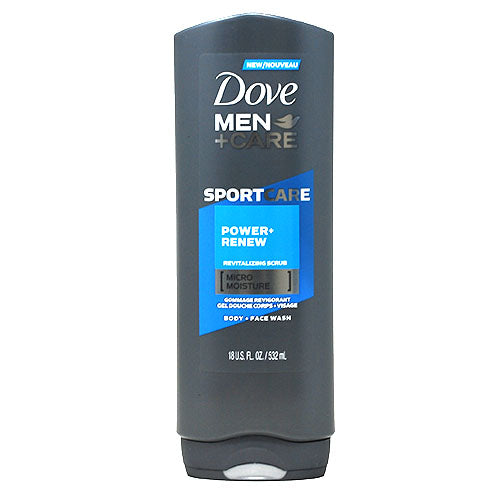 DOVE MEN BODY/FACE WASH 18oz-POWER