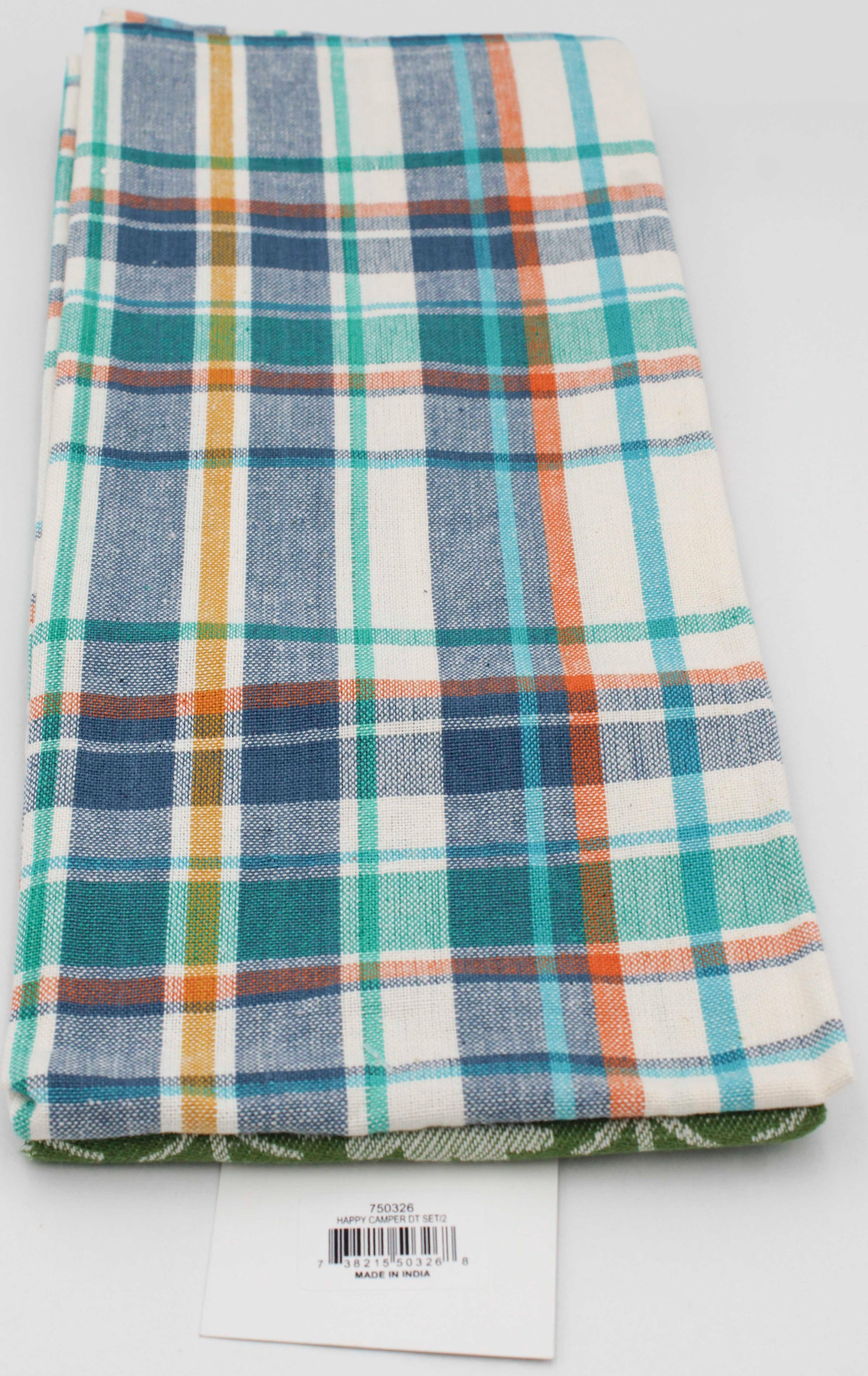 SET OF 2 DISHTOWELS - HAPPY CAMPER