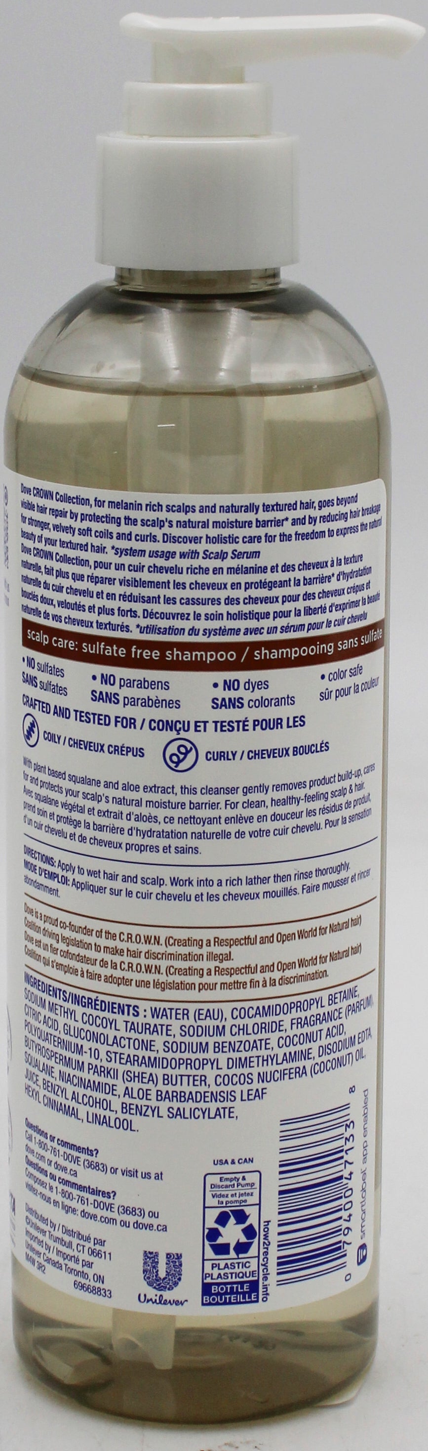 DOVE SHAMPOO SCALP THERAPY 11.5oz/340ml