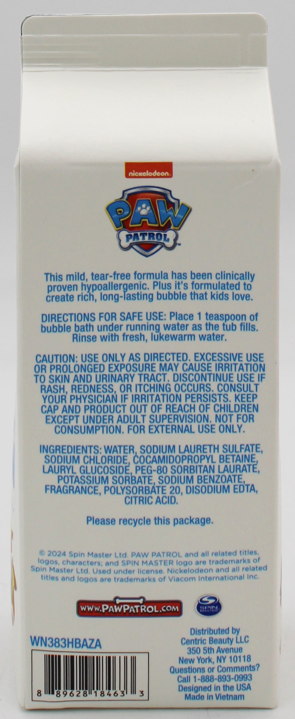 PAW PATROL BUBBLE BATH 24oz NI