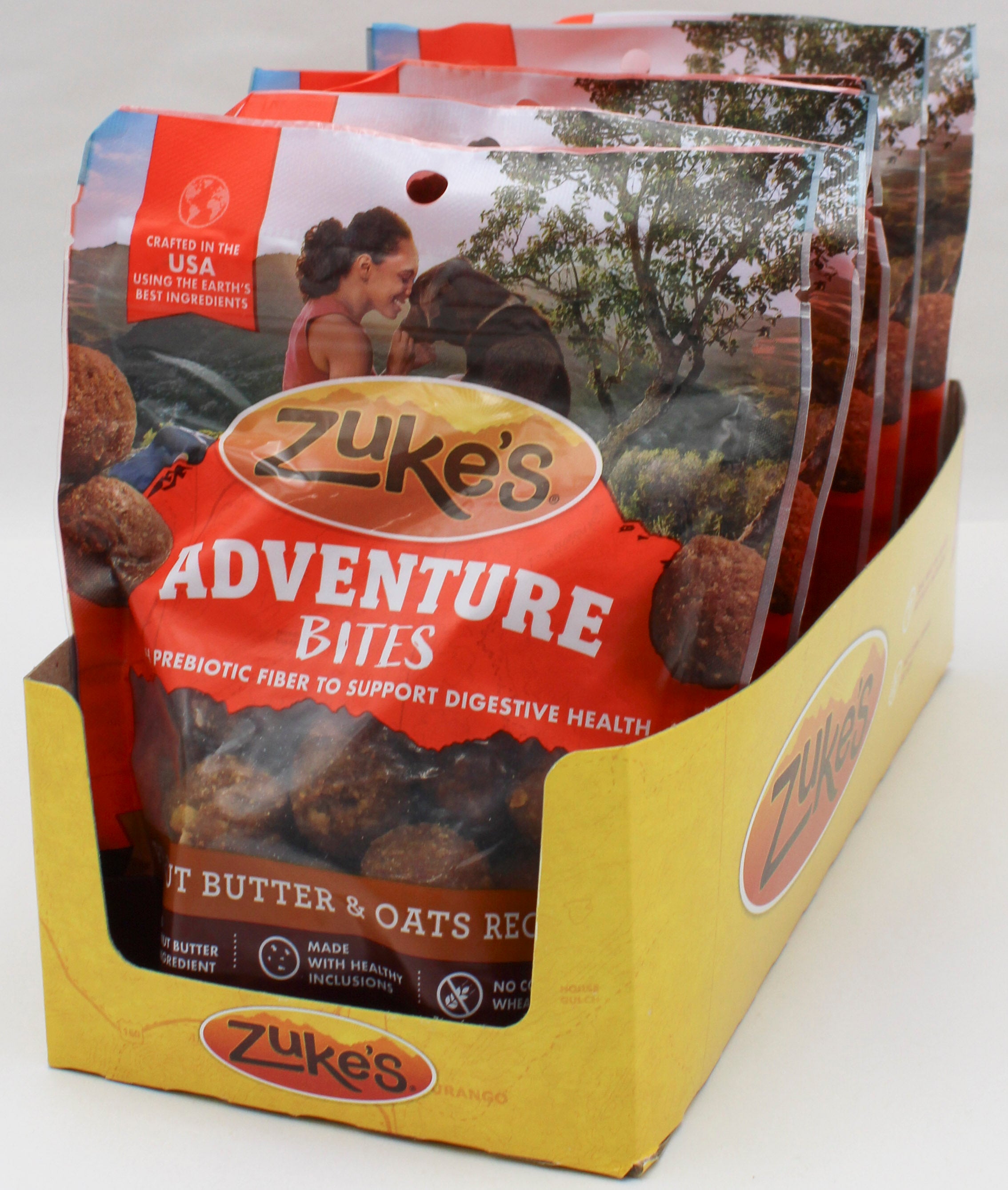 PURINA ZUKE'S  ADVENTURE BITES DOG TREATS PB OATS 6oz BB 11.30.26 NI