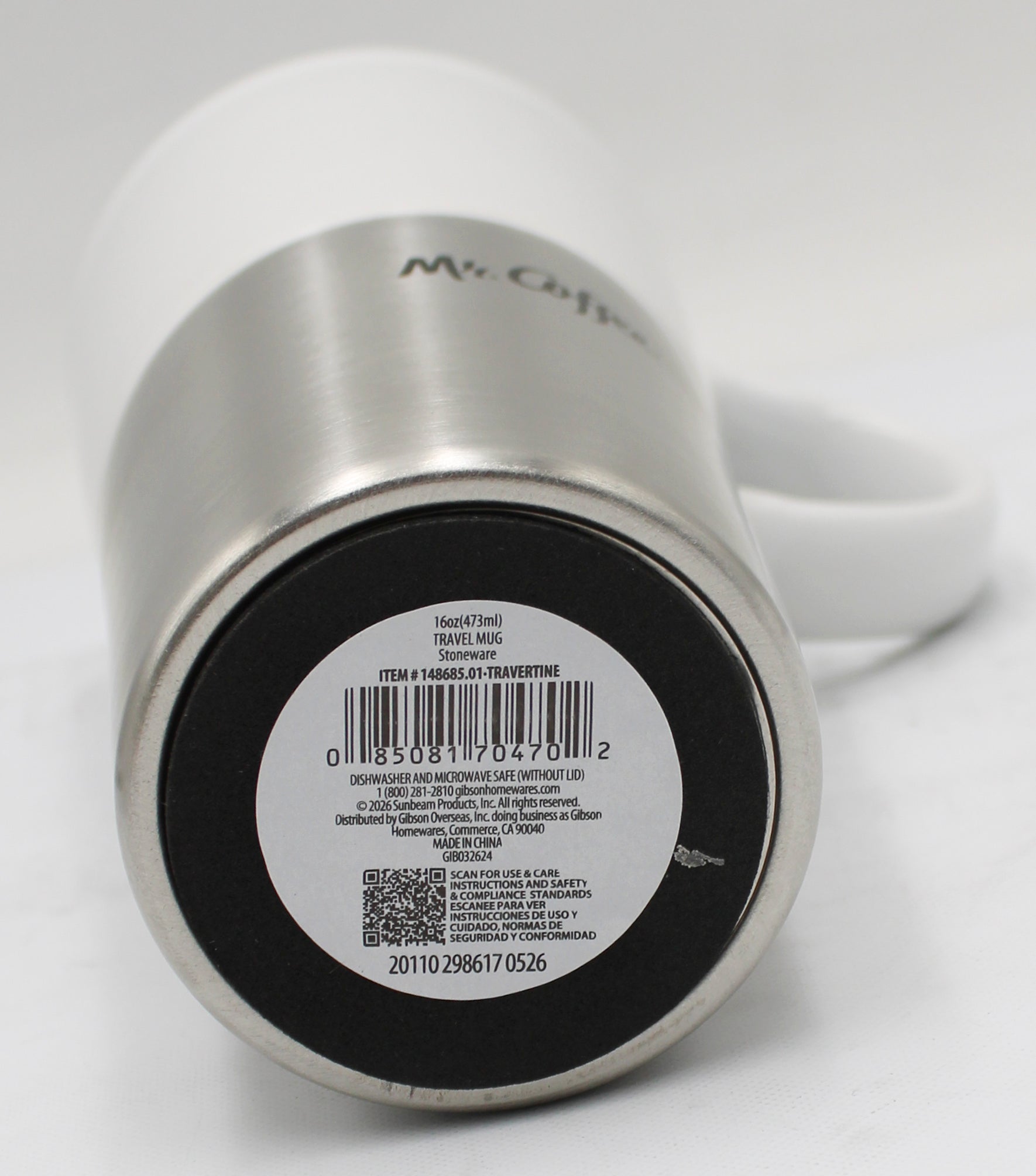16OZ MR COFFEE TRAVEL CUP / LID - WHITE NI