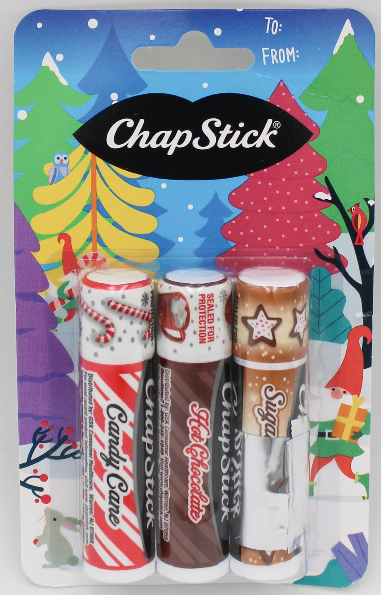 CHAPSTICK HOLIDAY FLAVORS ASSORTED LIP BALM 3ct 0.45oz EXP 6/30/2027