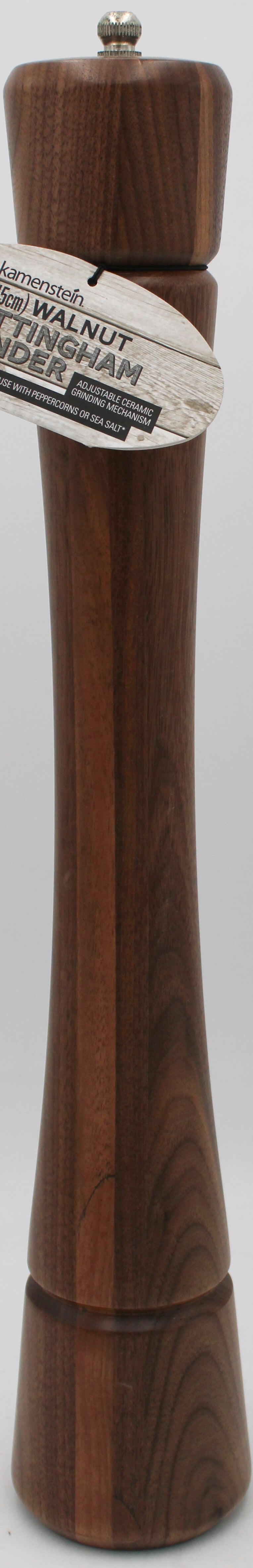 KAMENSTEIN NOTTINGHAM 18 INCH WALNUT WOOD PEPPER GRINDER  NI