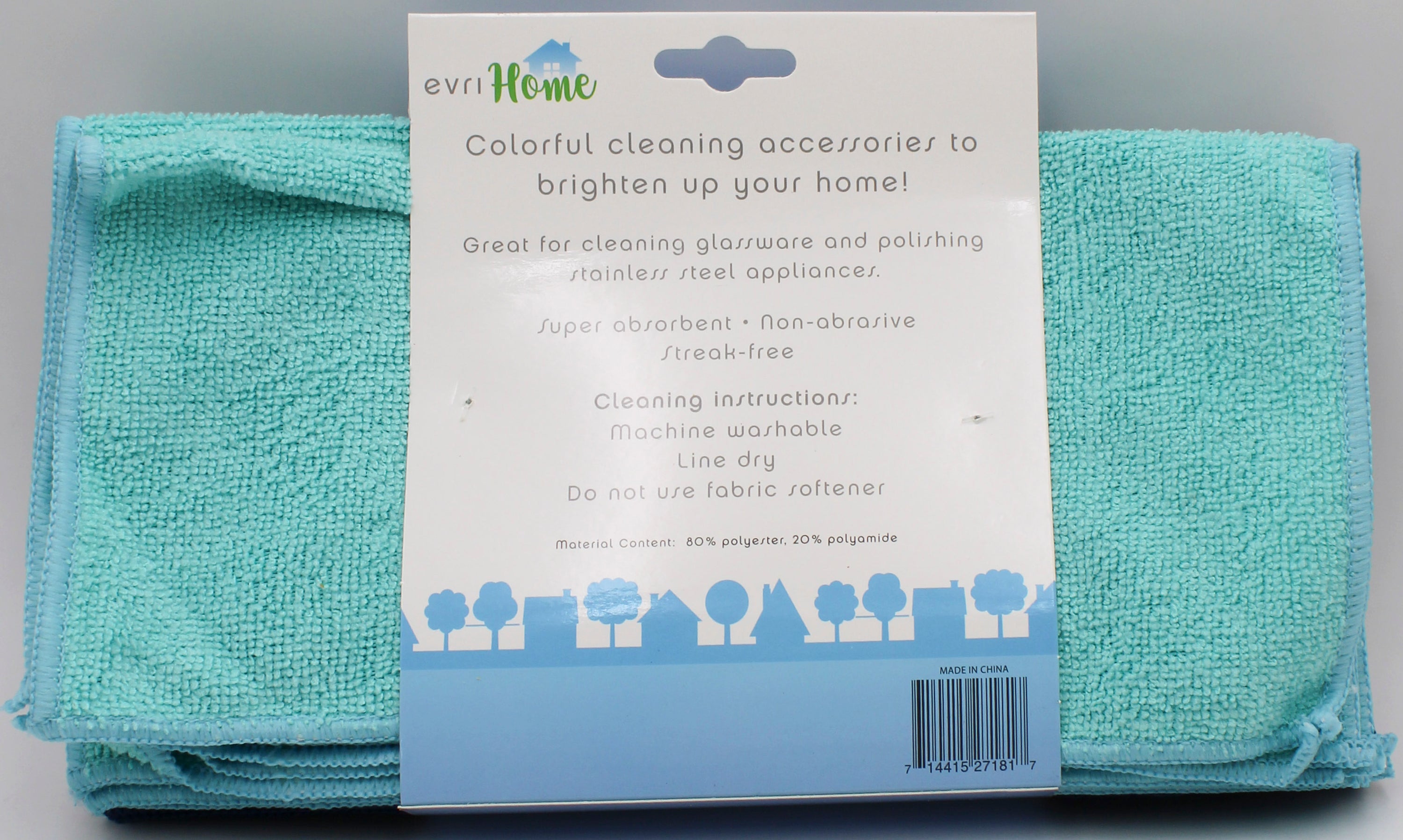 Micro Cleaning Cloths Aqua NI 10-Pack