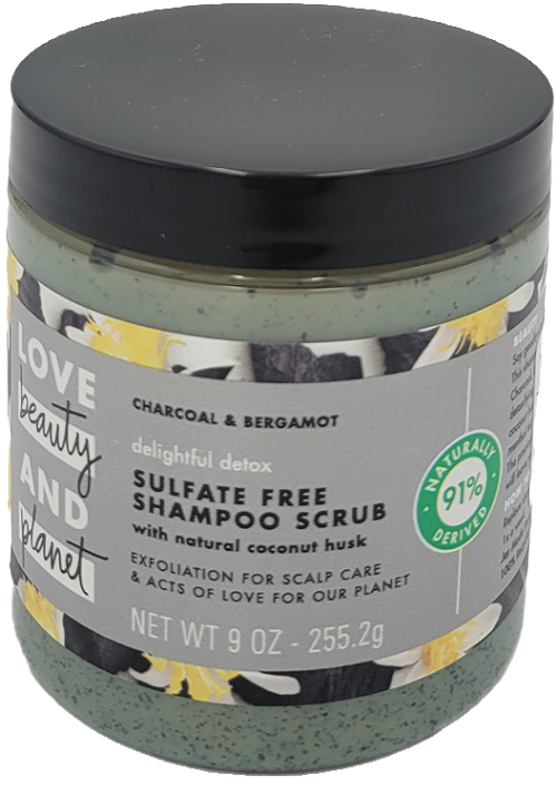 LOVE BEAUTY AND PLANET SHAMPOO SCRUB 9oz CHARCOAL & BERGAMOT