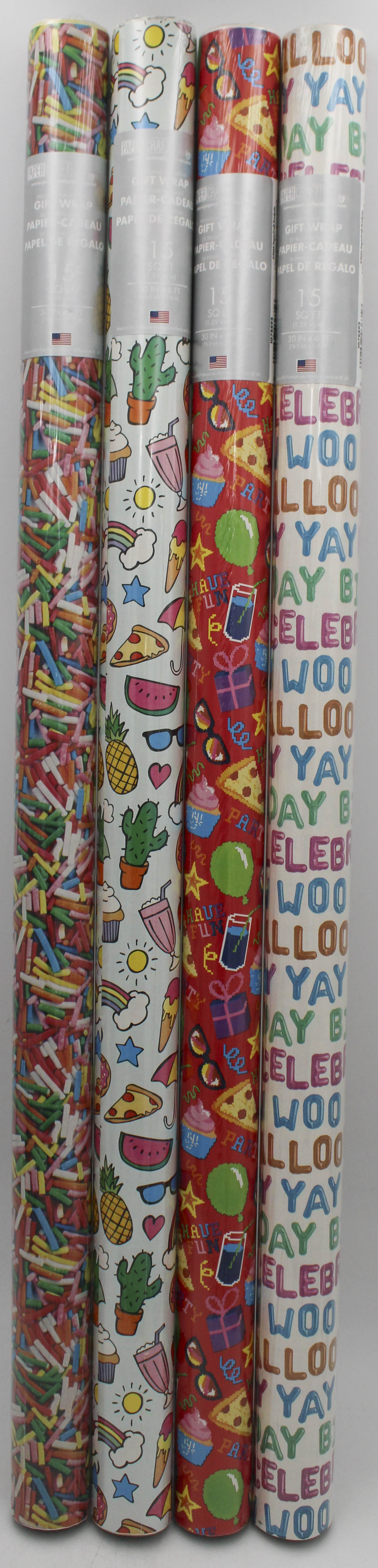 15 SQFT EVERYDAY PREMIUM GIFT WRAP -- BIRTHDAY