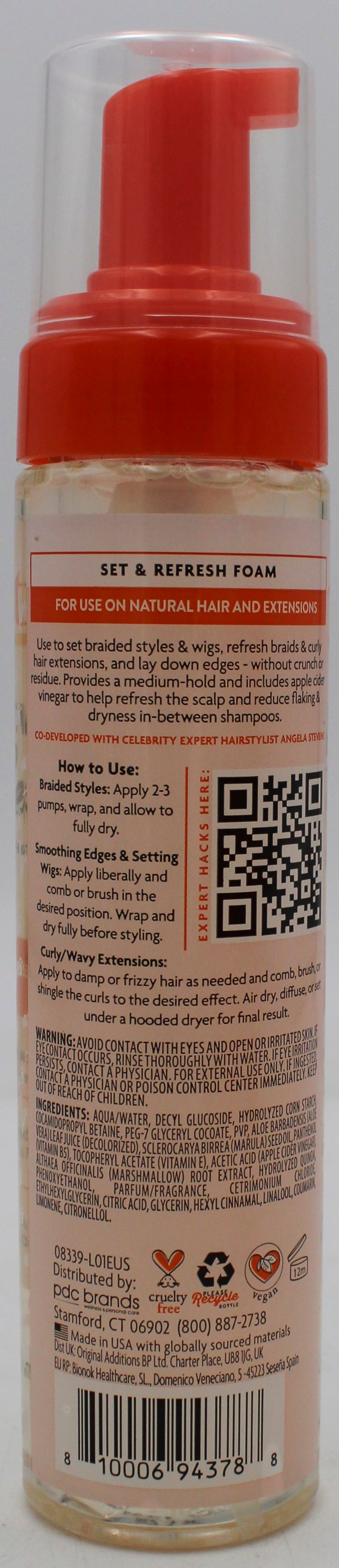 SP CANTU HAIR SET & REFRESH FOAM 8oz APPLE CIDER VINEGAR & ALOE NI