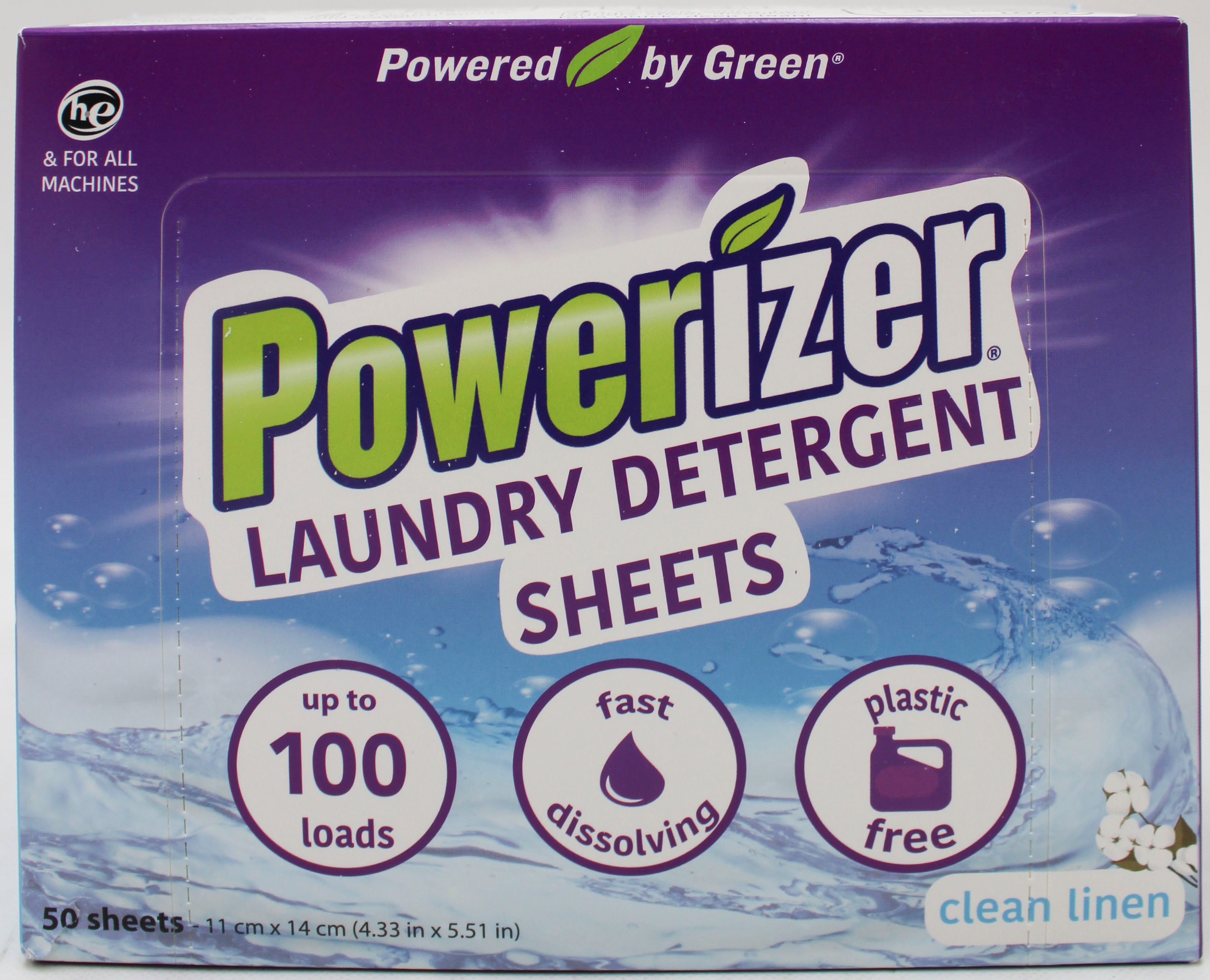 POWERIZER LAUNDRY DETERGENT SHEETS 50ct NI