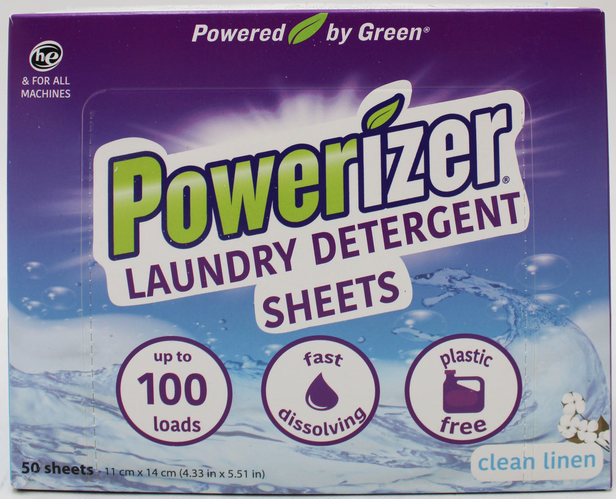 POWERIZER LAUNDRY DETERGENT SHEETS 50ct NI