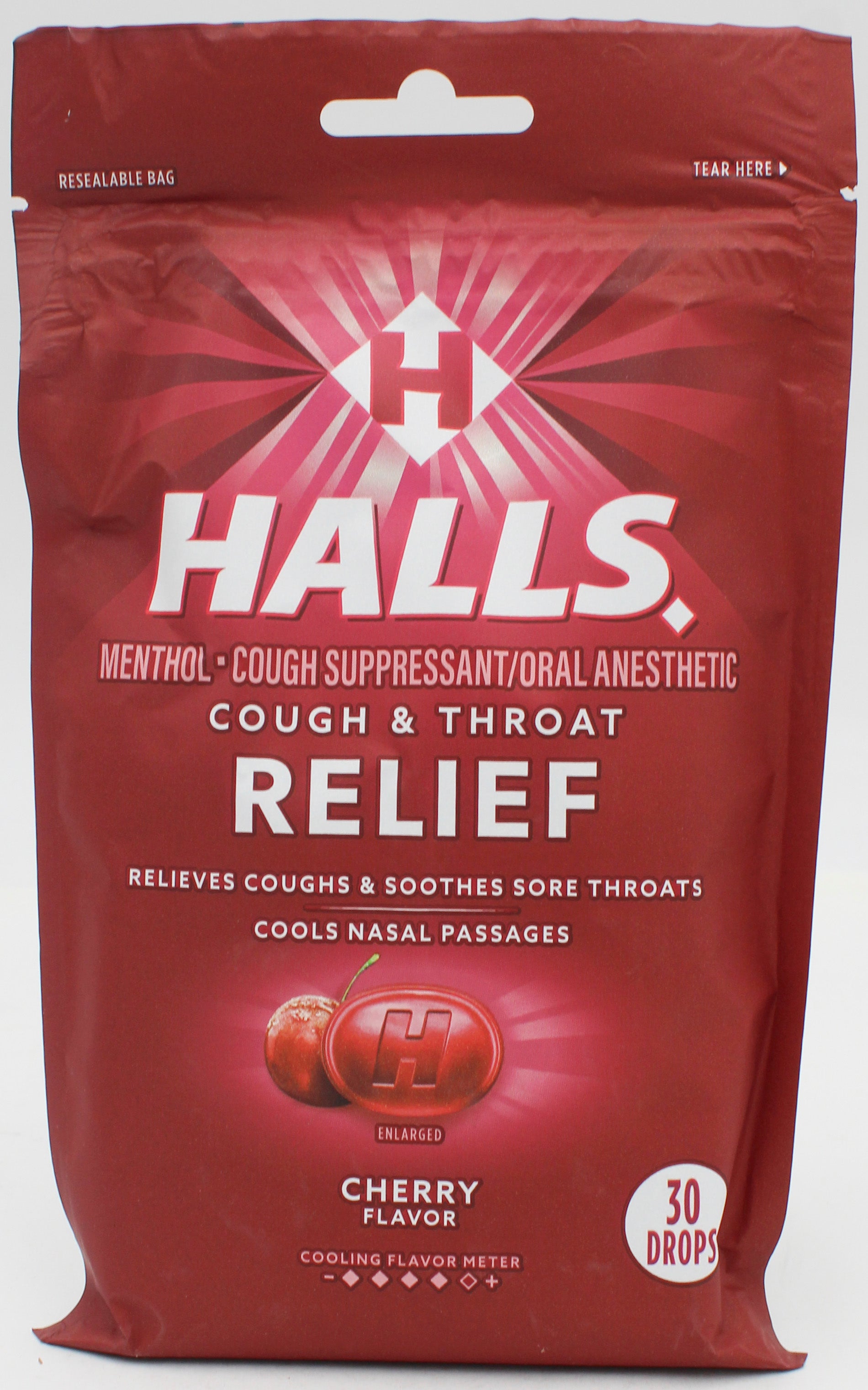HALLS CHERRY 30 PC BAG EXP 1/21/27