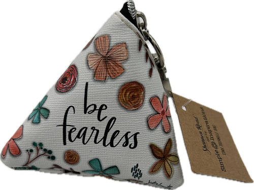 BE FEARLESS TINY TRIANGLE KEYCHAIN COIN PURSE