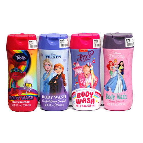 GIRLS LICENSED BODY WASH DISPLAY 8OZ  $1PP NI