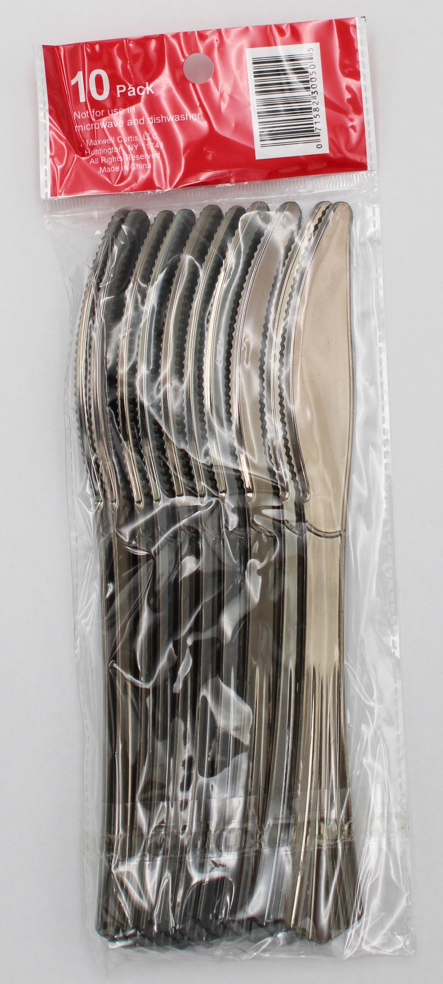 NATUREZWAY 10PK PLASTIC KNIVES - SILVER