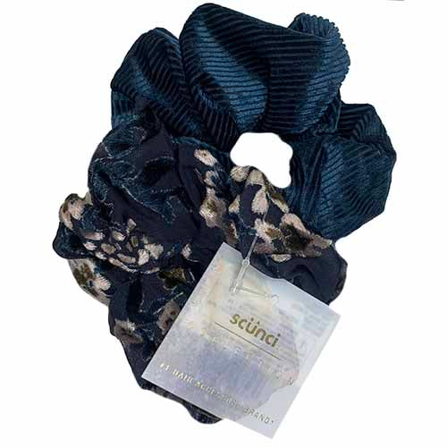 Scunci Scrunchie Burnout Blue/Ni 2-Pack Wholesale