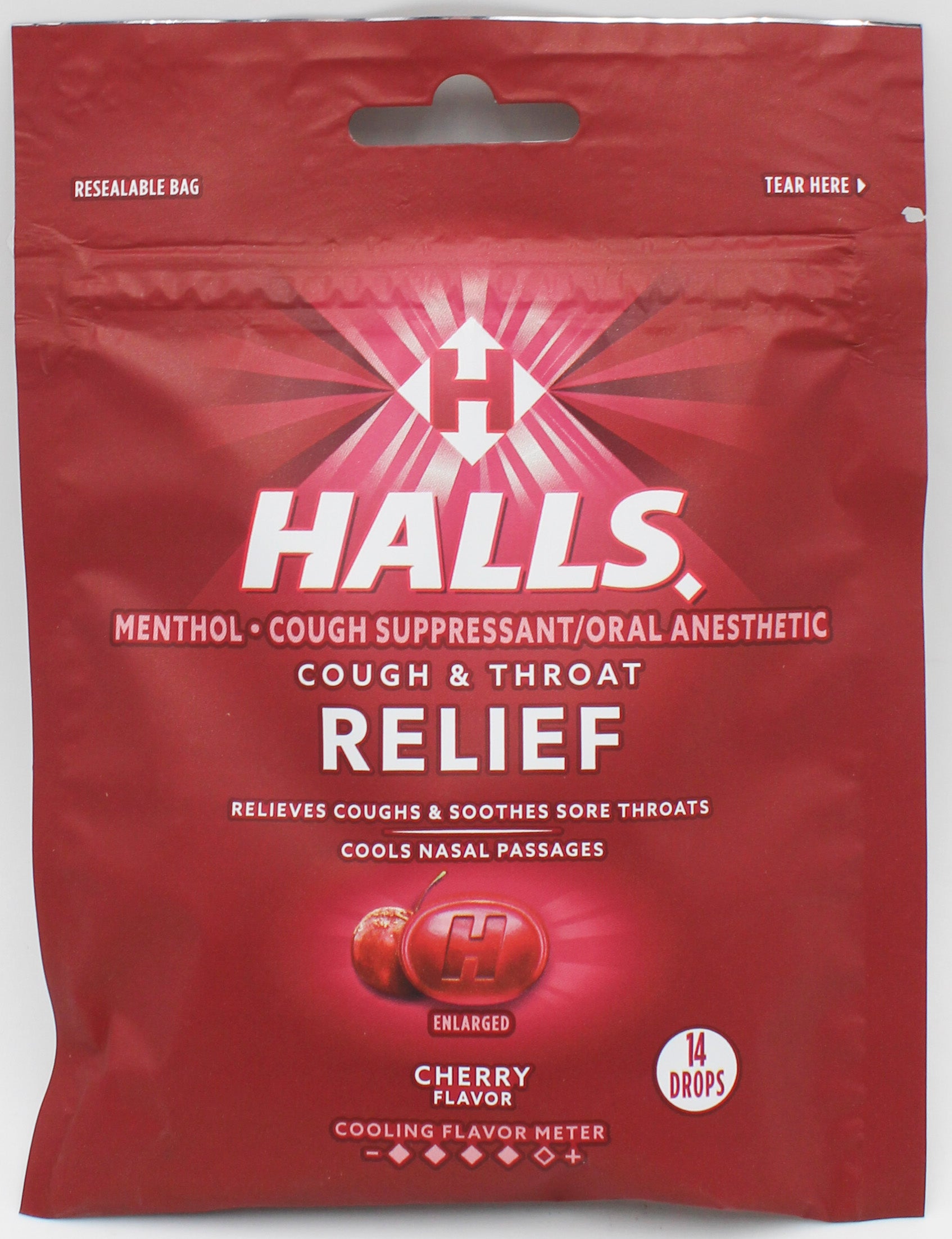 HALLS CHERRY COUGH DROPS EXP 2/20/27