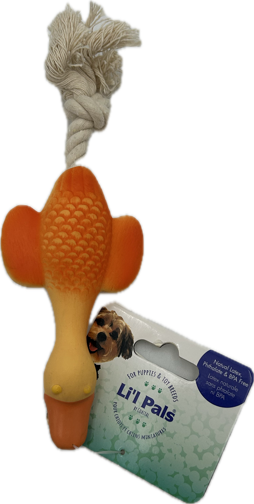 COASTAL PETS LIL PALS 8'' DUCK ROPE DOG TOY