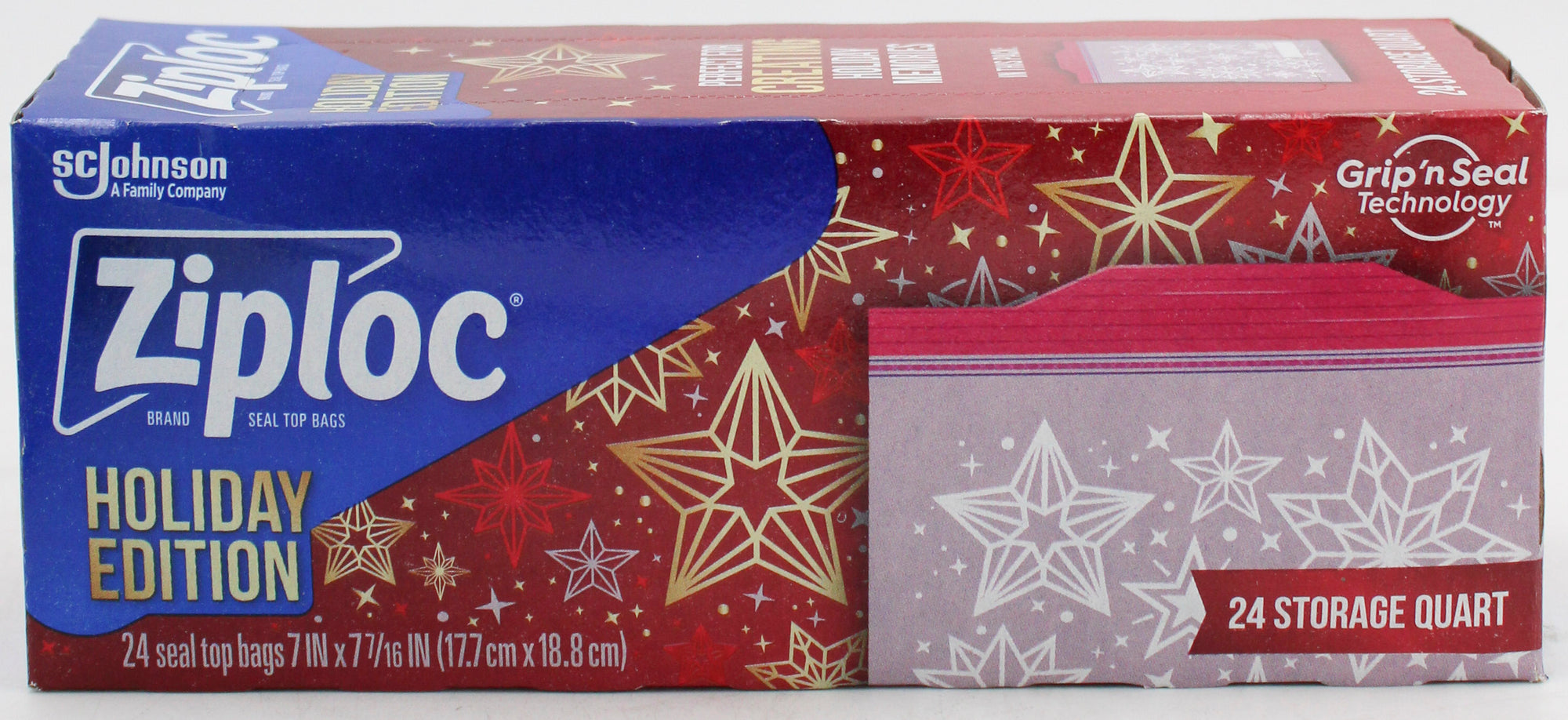 SP ZIPLOC BAG HOLIDAY STORAGE 24CT QUART