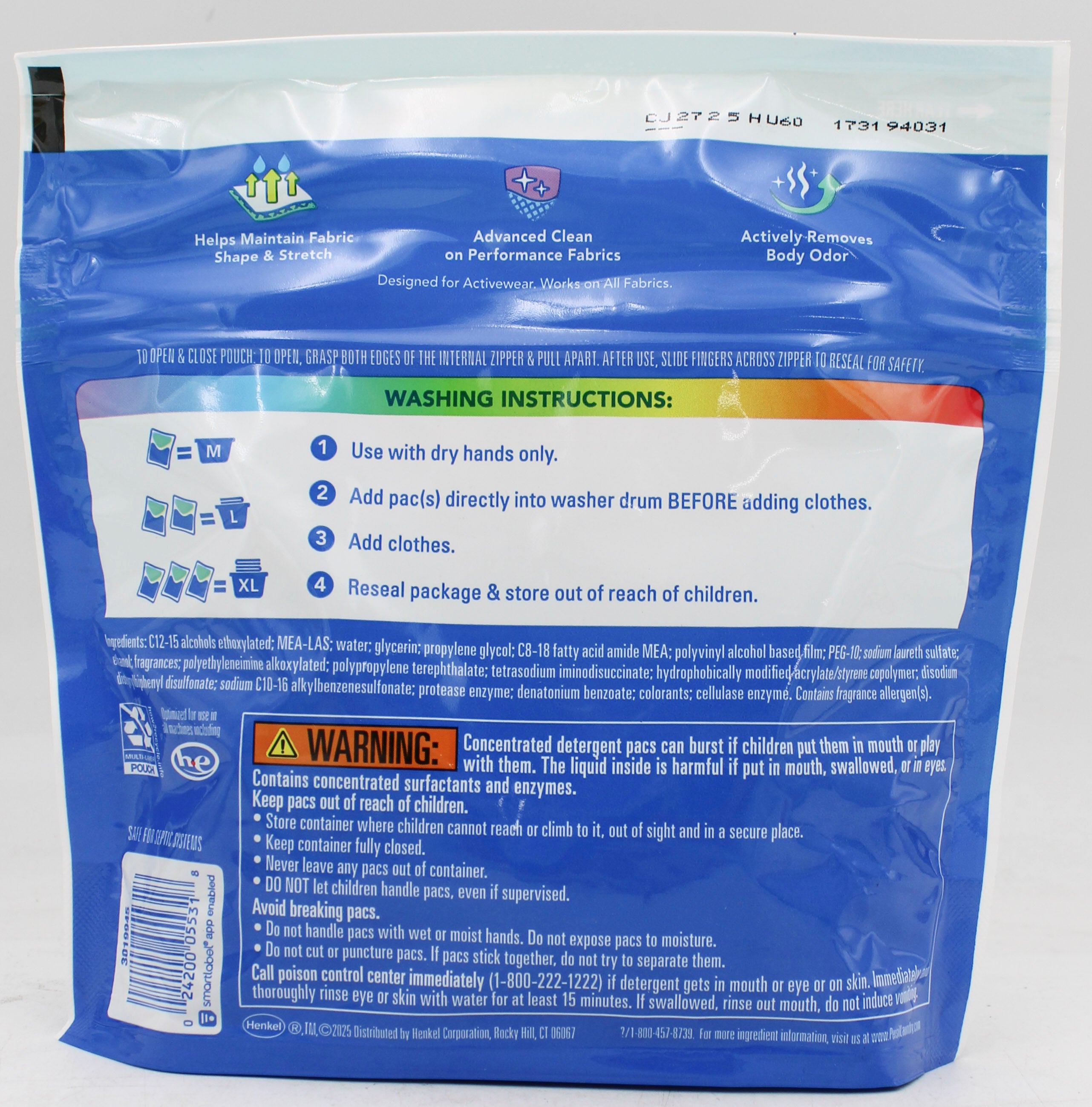 PERSIL PROCLEAN ULTRA PACS ACTIVEWEAR CLEAN 12ct