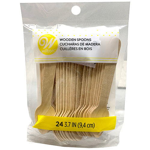 WILTON WOODEN SPOONS 3.7"/24CT.
