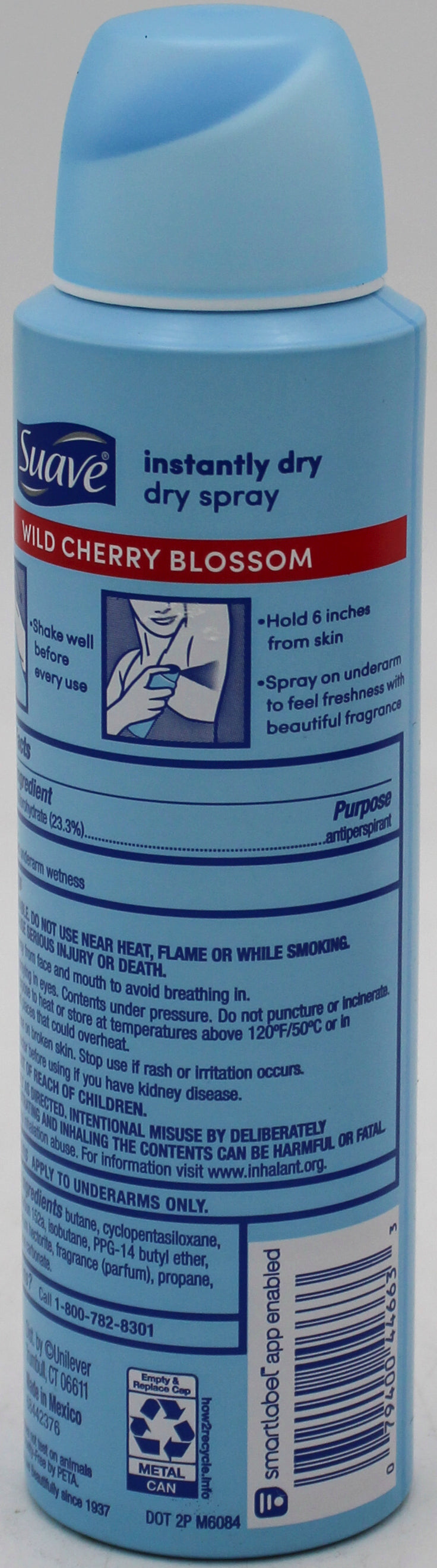 SUAVE DRY SPRAY ANTIPERSPIRANT CHERRY BLOSSOM 3.8oz