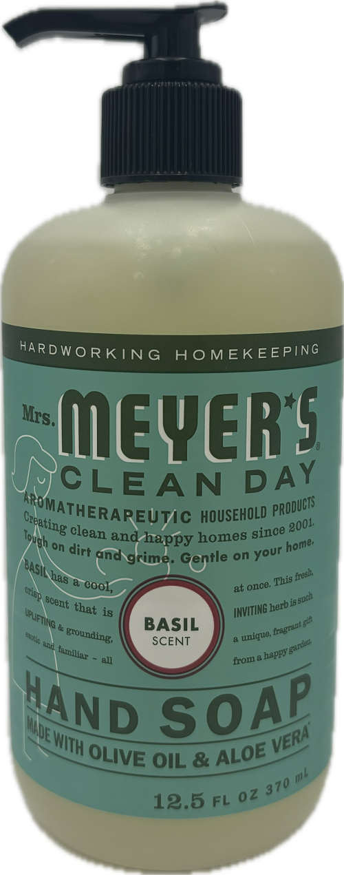 MRS MEYERS LIQUID HAND SOAP BASIL 12.5oz