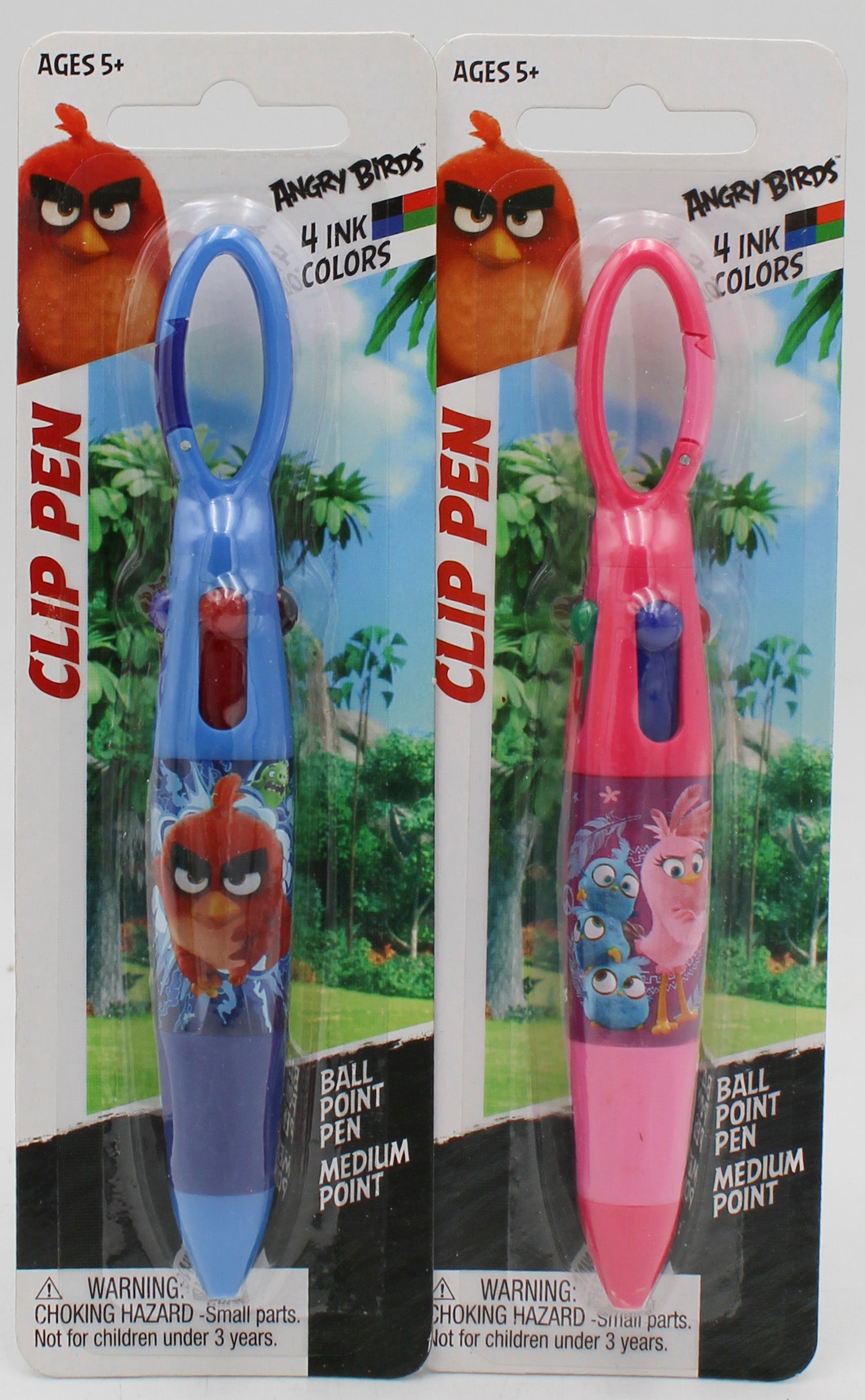 ANGRY BIRDS 2 COLOR CLIP PEN BLUE/PINK