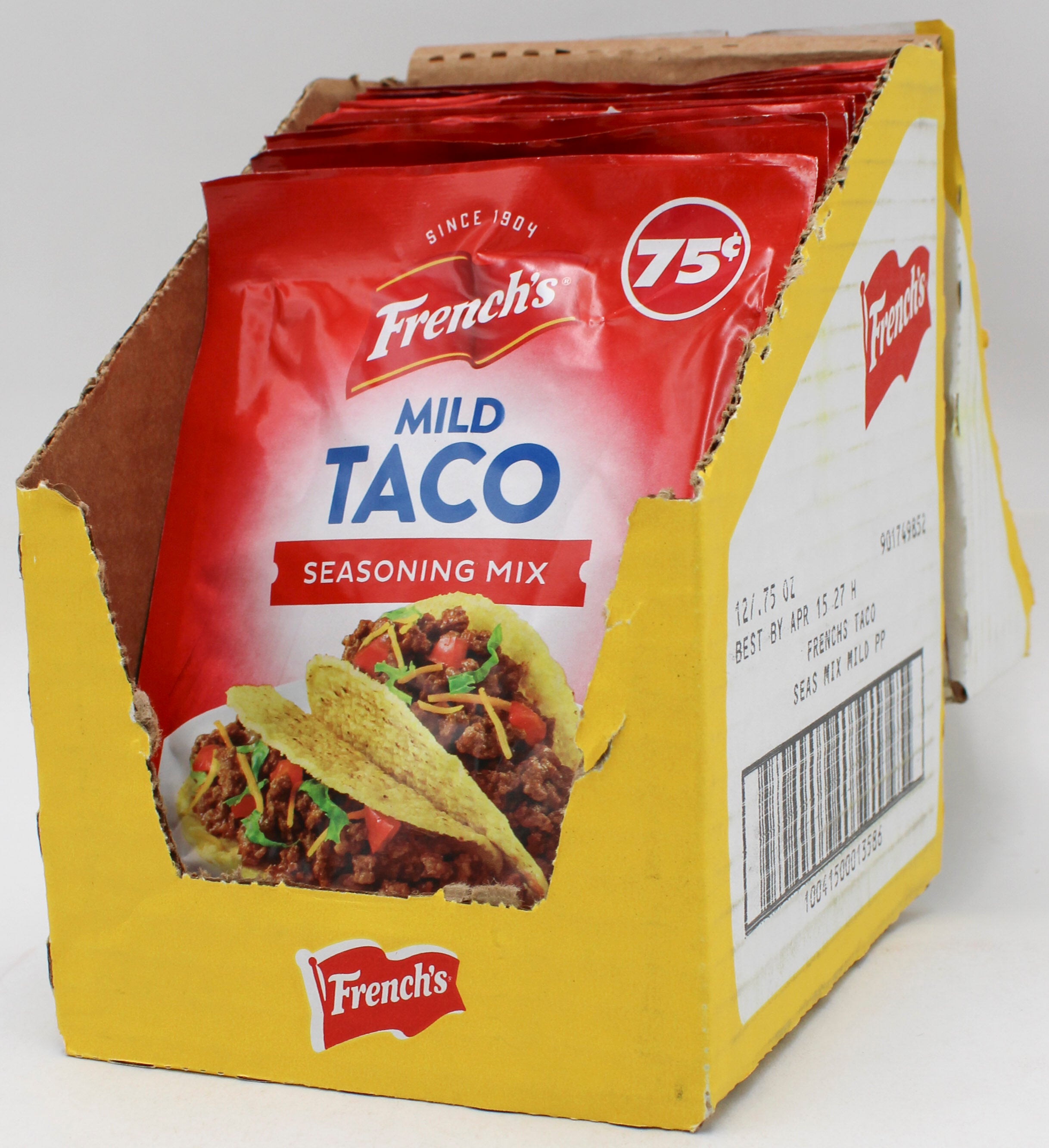 FRENCH'S TACO SEASONING MIX MILD .75 Oz BB 4/15/2027