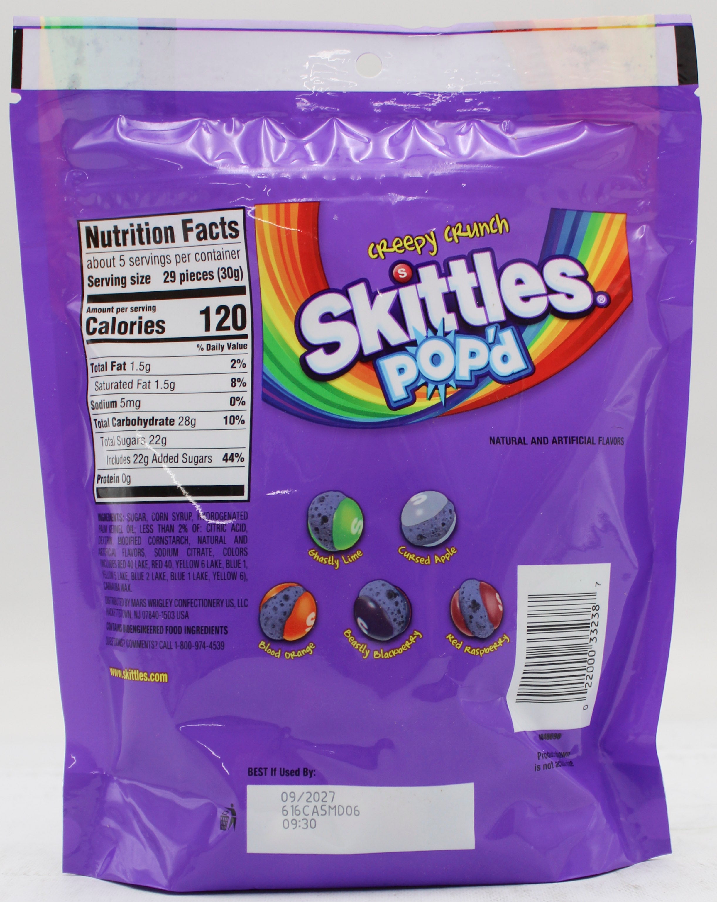 SKITTLES POP'D HALLOWEEN BLEND 5.5oz BB 9/30/2027
