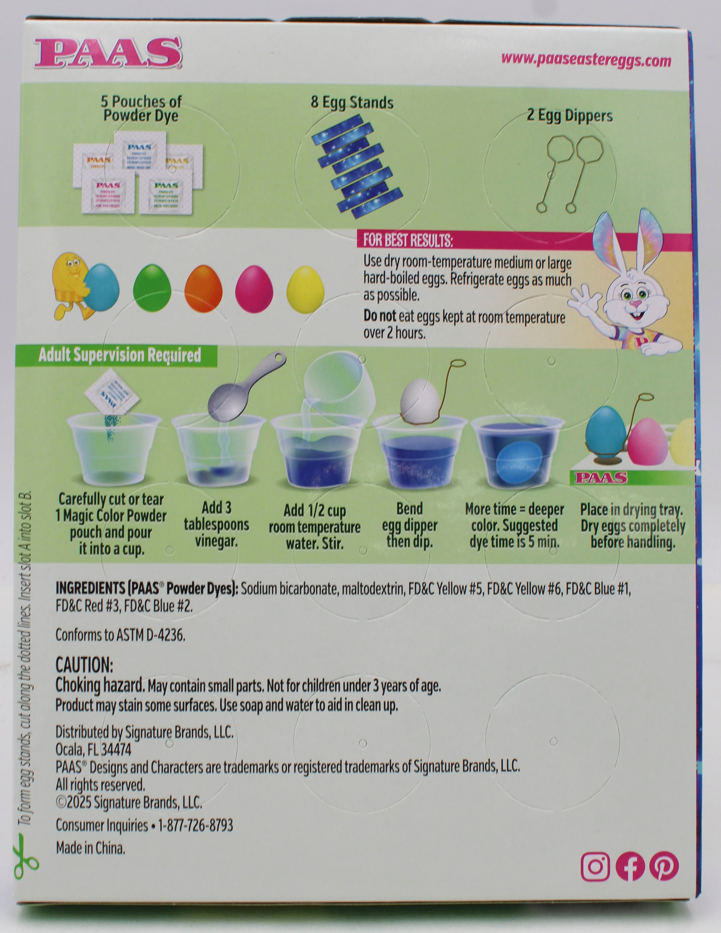PAAS MAGIC COLOR POWDER EGG DECORATING KIT SHELF TRAY