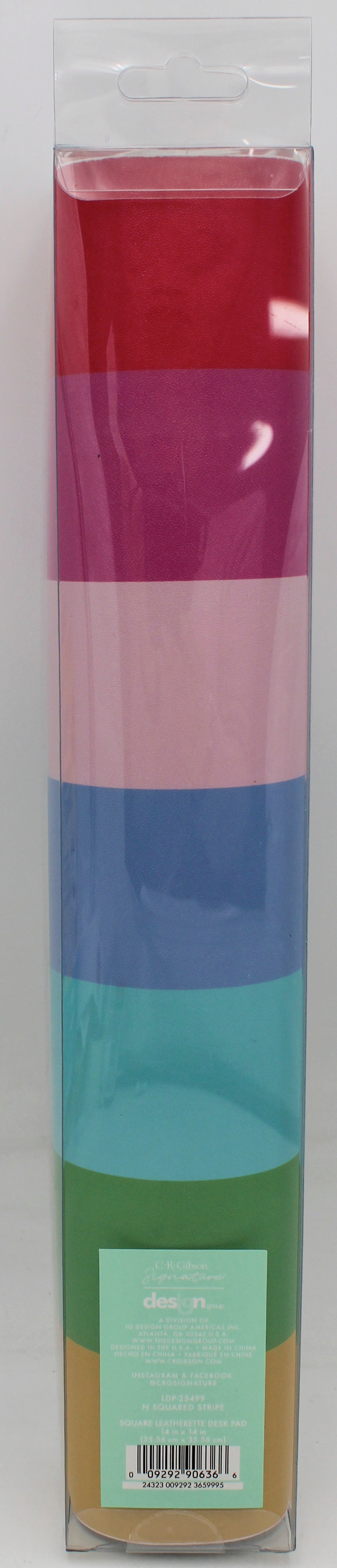 CR GIBSON 14X14 STRIPE DESK PAD