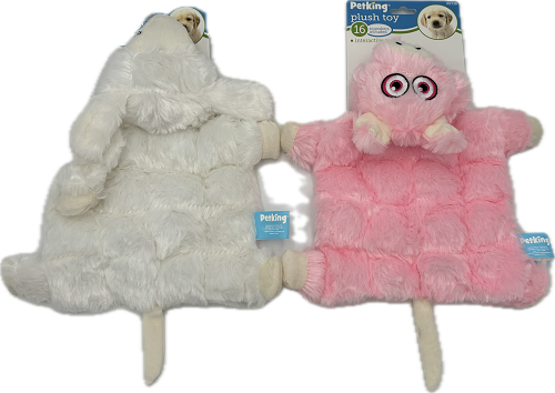 PET KING SHEEP/PIG PLUSH WITH 16 SQUEAKERS