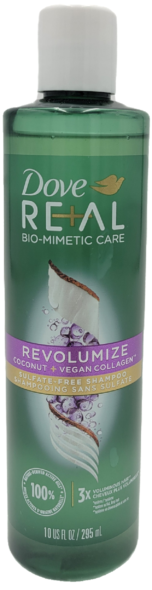 DOVE REAL 10oz SHAMPOO REVOLUMIZE COCONUT+VEGAN COLLAGEN