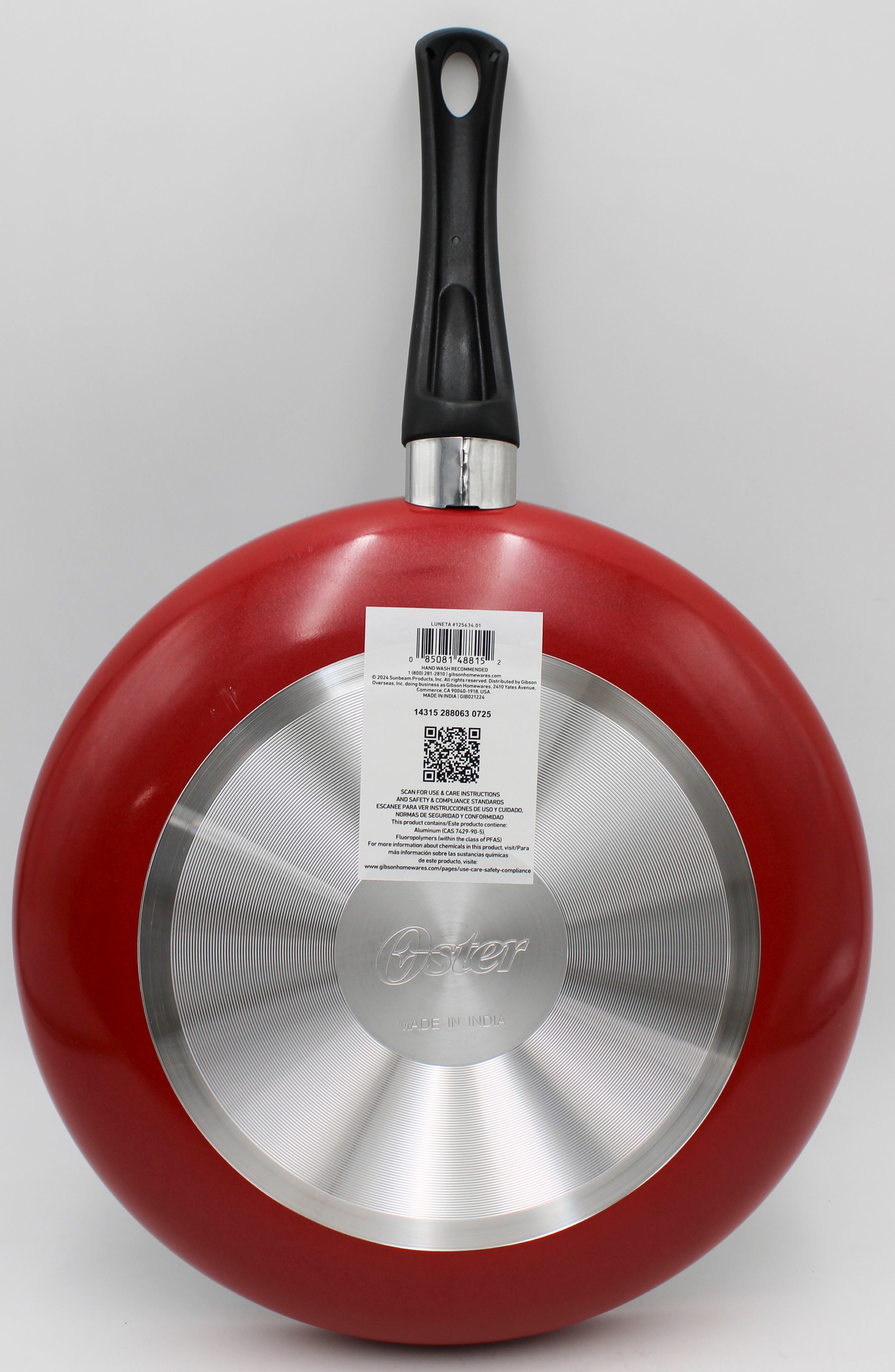 12in OSTER NS RED FRYING PAN - ALUM NI