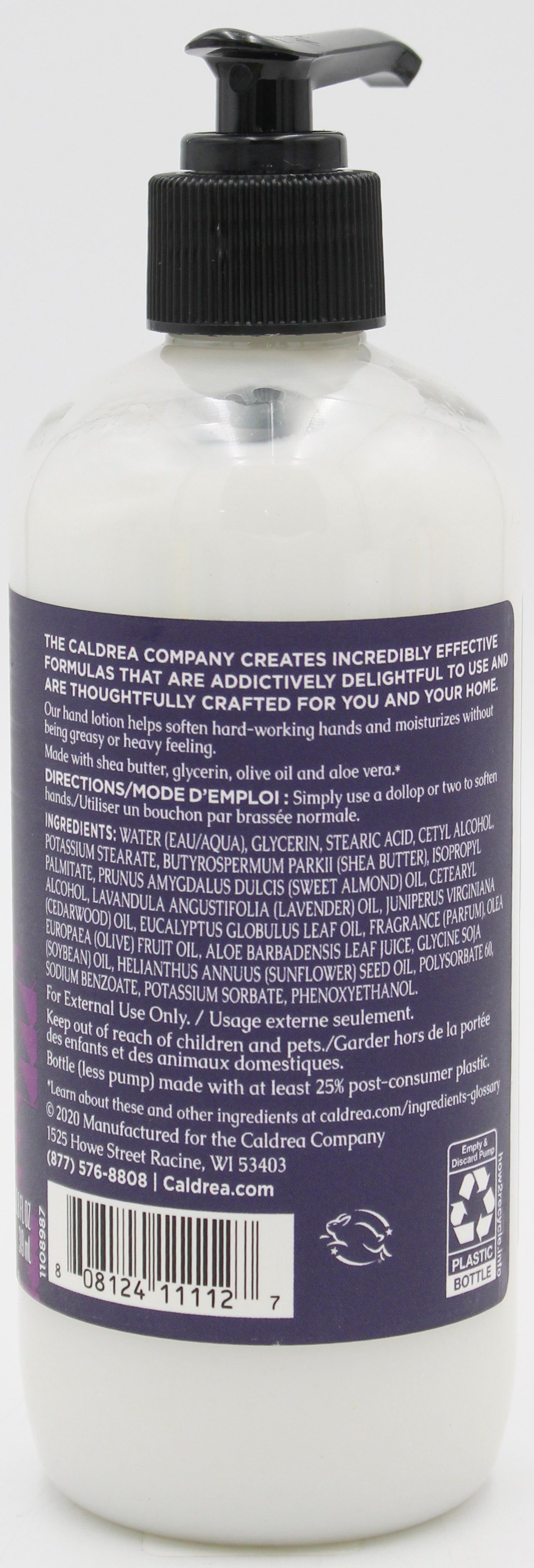 CALDREA HAND LOTION LAVENDER CEDAR LEAF 10.8oz US