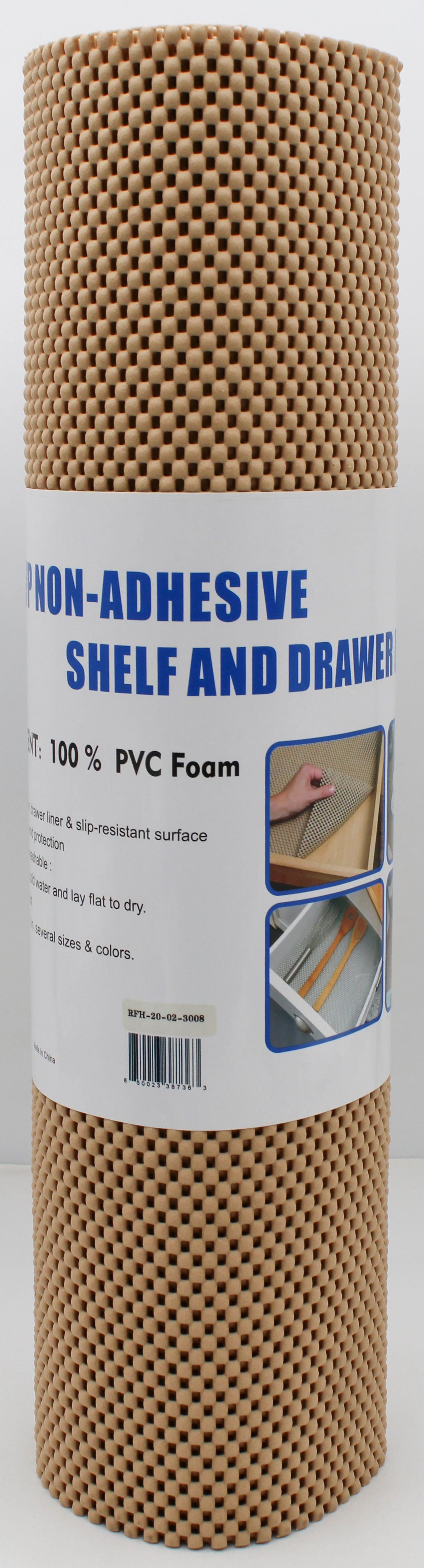 18x120" BEIGE SHELF LINER RAY STAR C/P 12