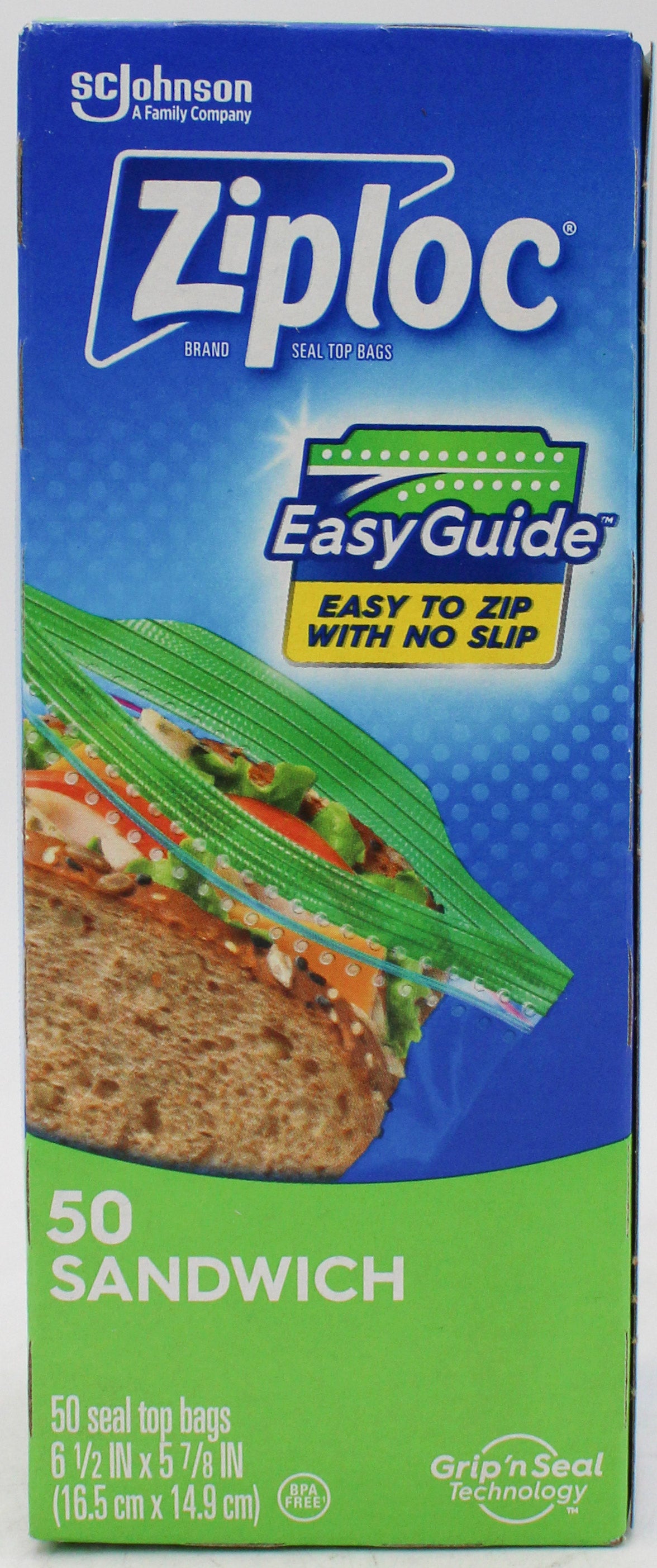 SP ZIPLOC BAGS GRIP'N SEAL 50CT SANDWICH