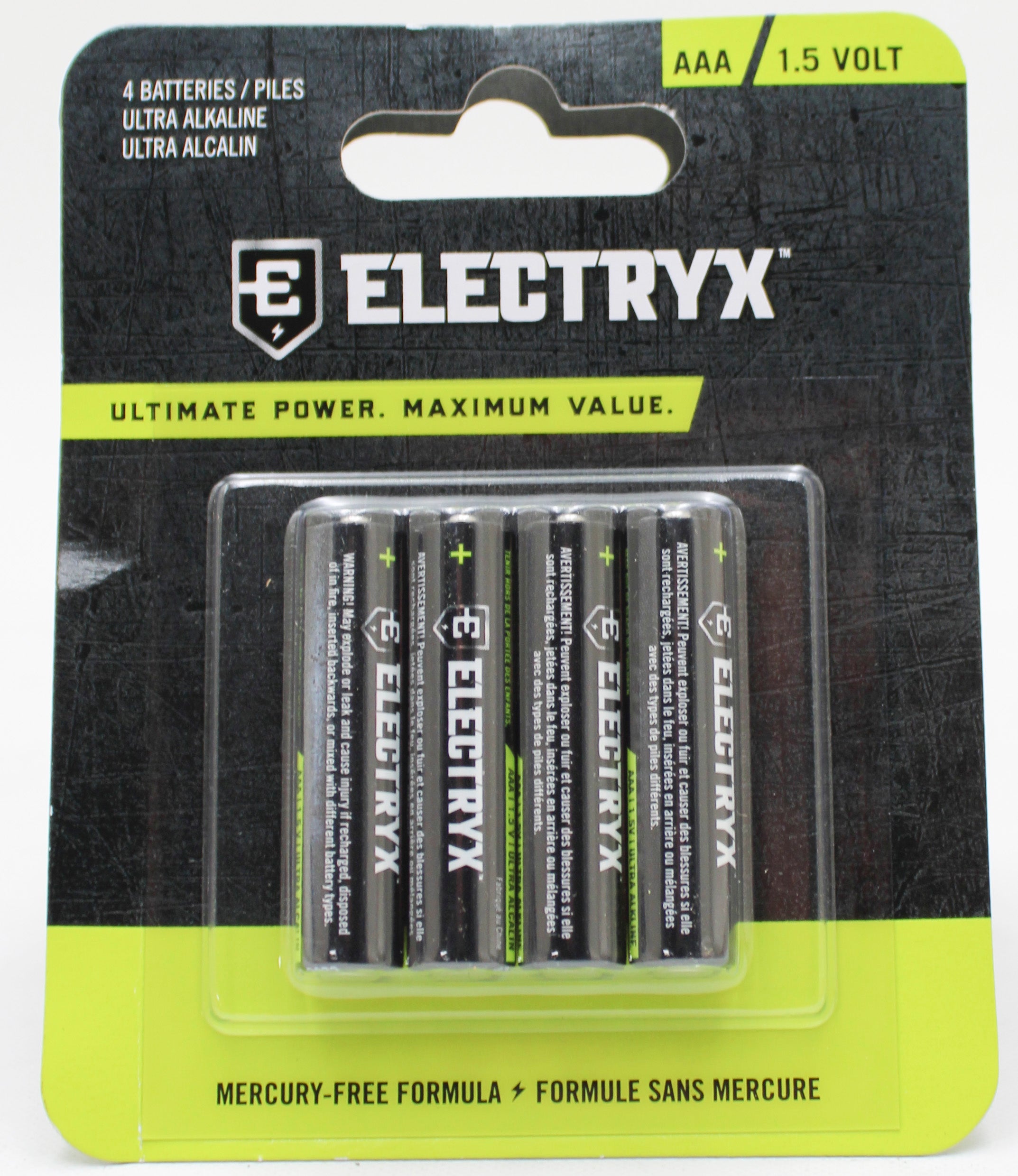 ELECTRYX AAA AKALINE BATTERIES 4CT EXP.07/2029