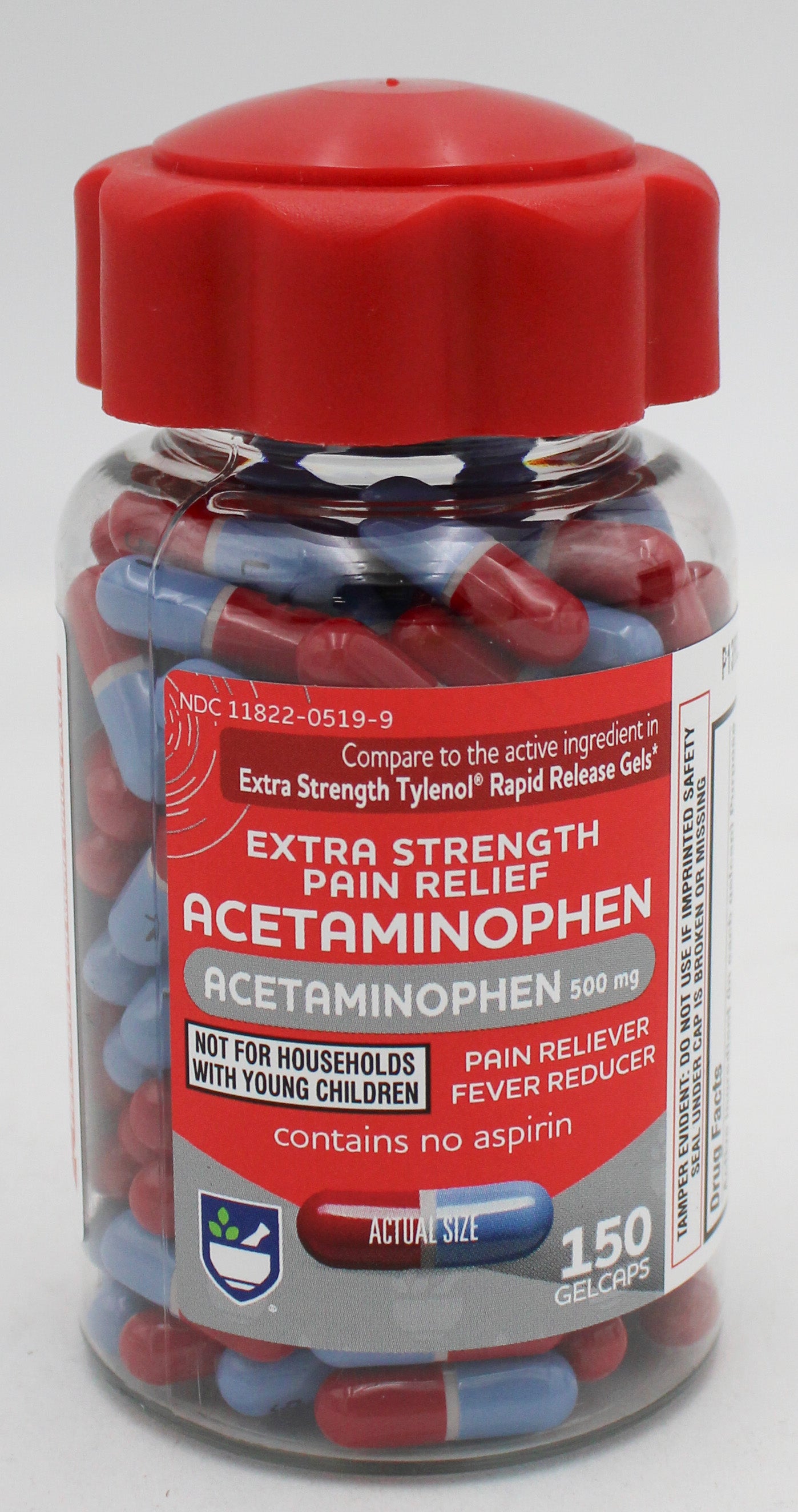 RITE AID PAIN RELIEF ACETAMINOPHEN EXTRA STRENGTH QUICK RELEASE GELCAPS 150ct EXP 6/15/2027 COMPARES TO Tylenol