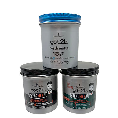 Got2b Men's Hair Paste 3.5oz Assorted - Wholesale