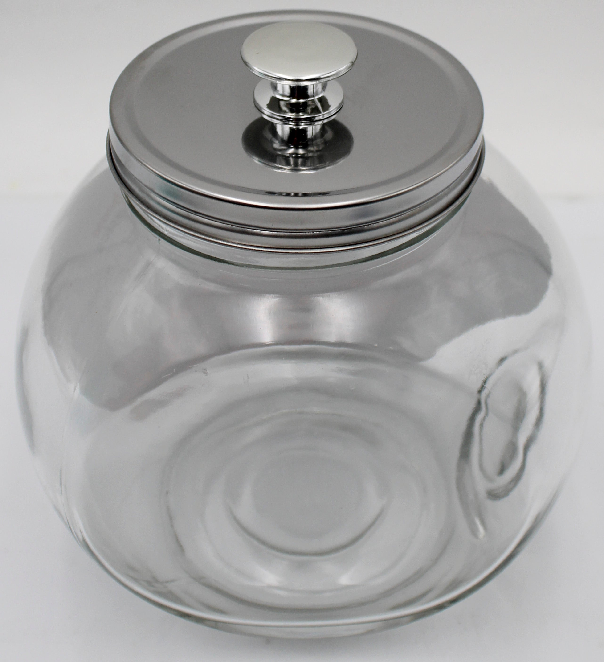 GLASS CANDY JAR LARGE w/ LID