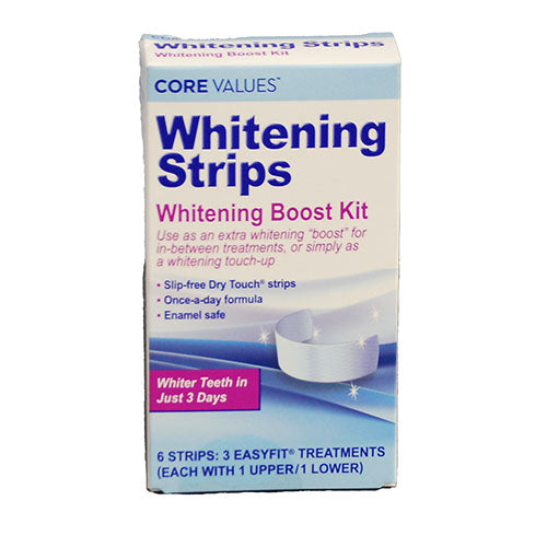 CORE VALUES WHITENING STRIPS 6CT EXP 3/24
