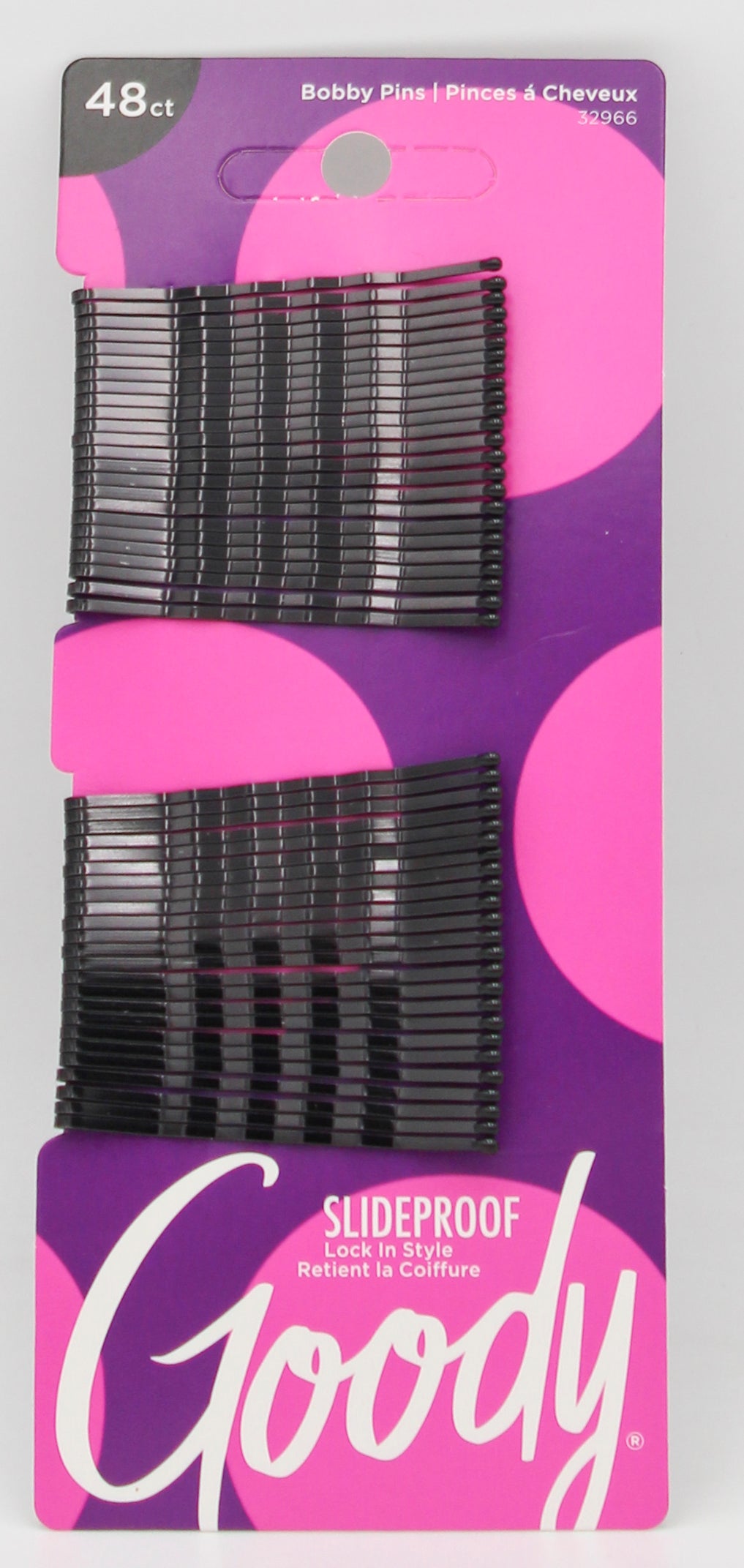 GOODY BOBBY PINS CRIMPED 2IN BLACK 48ct NI
