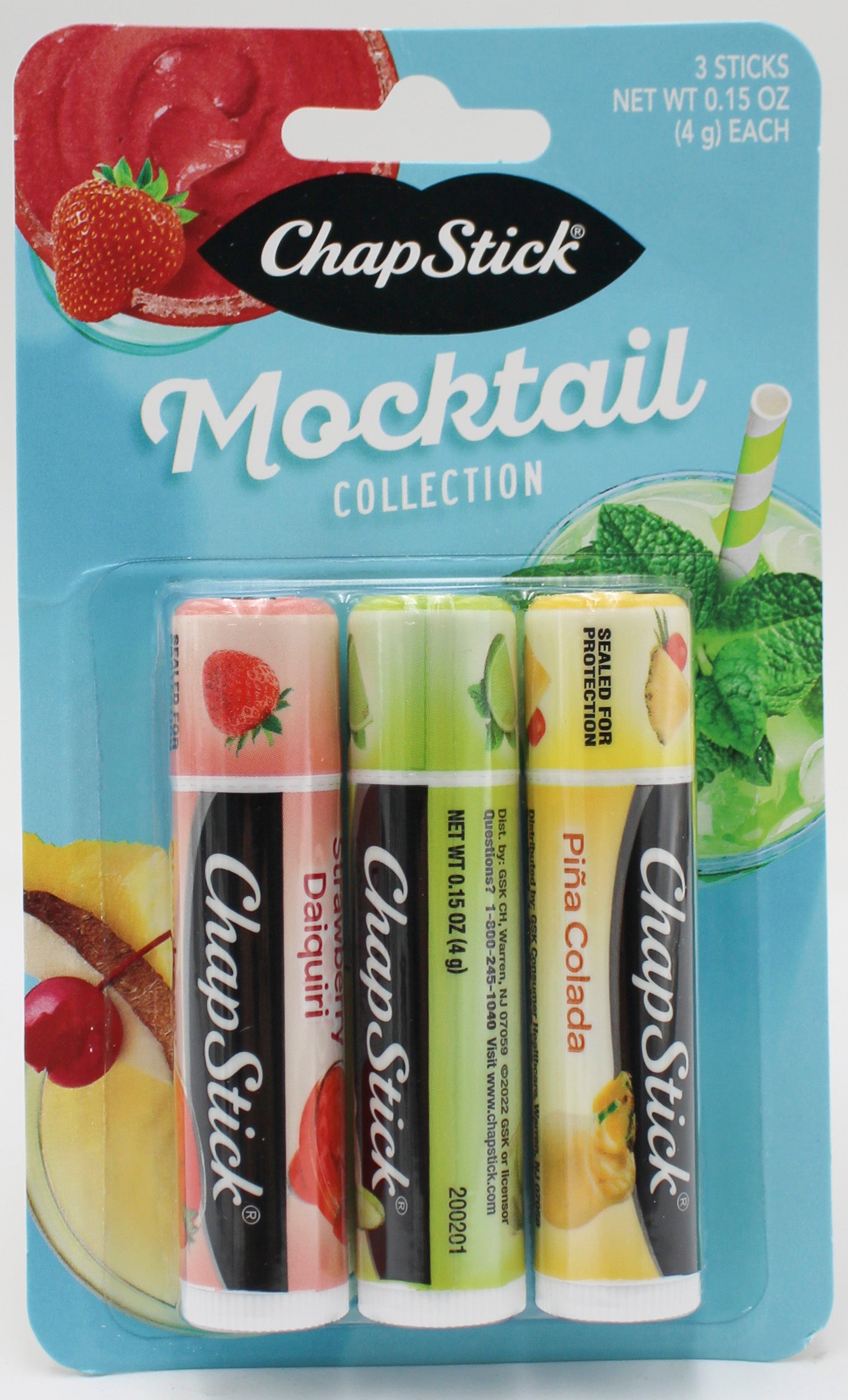 CHAPSTICK MOCKTAILS 3CT LC .45OZ  EXP 4/28/2028