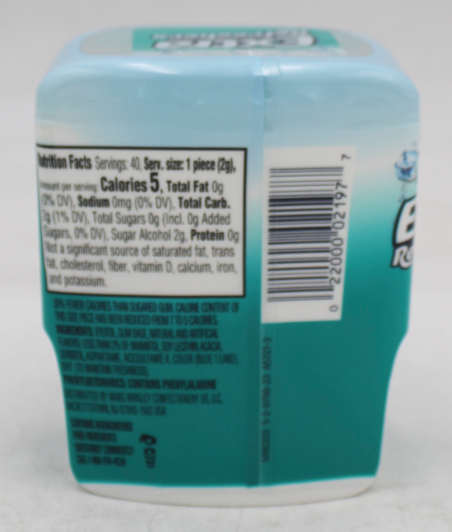 WRIGLEYS EXTRA REFRESHERS POLAR ICE SUGAR FREE GUM  40 CT BB 2/20/26