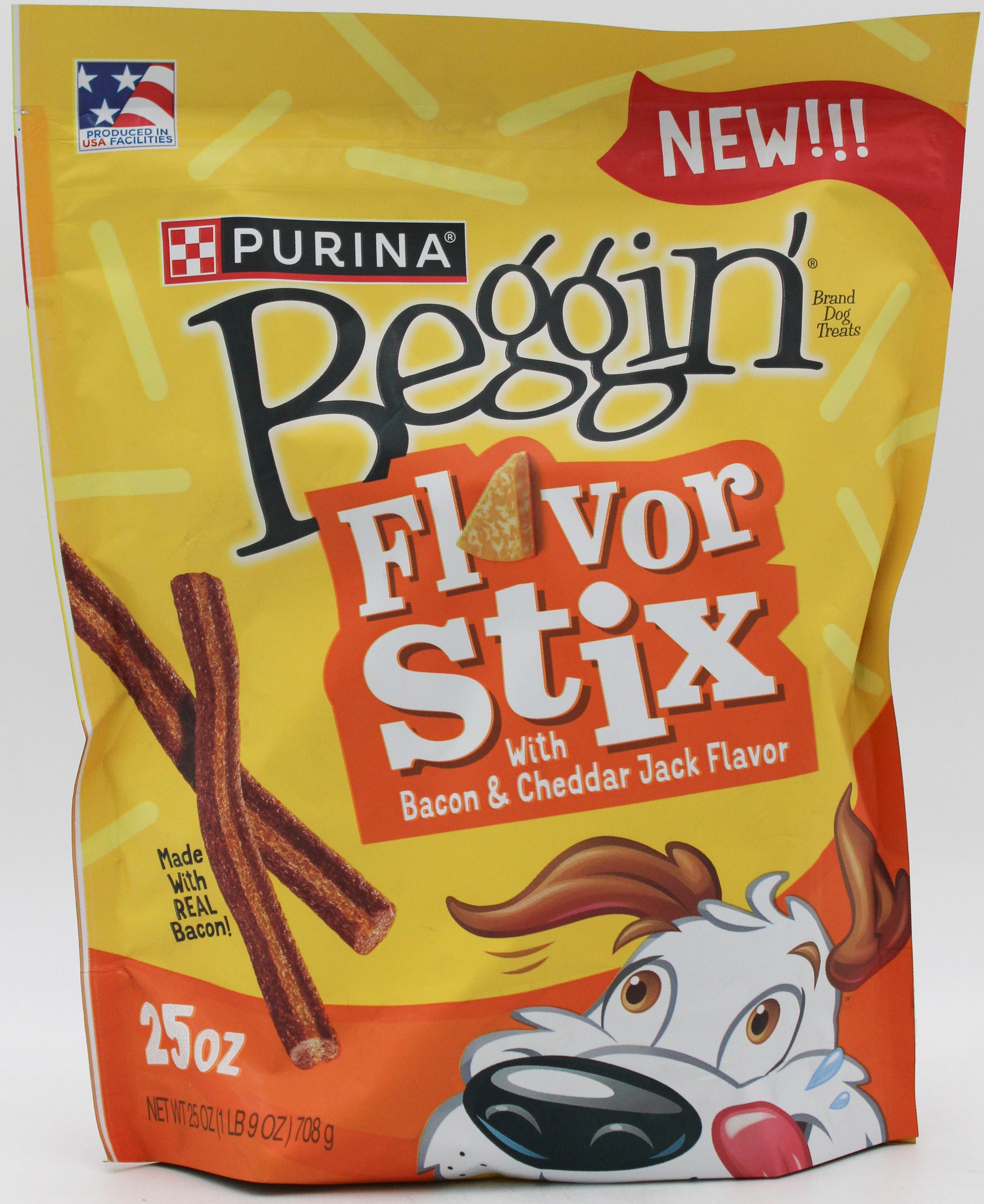 PURINA BEGGIN' FLAVORSTIX BACON CHEDDAR 25oz EXP 6.30.26 NI