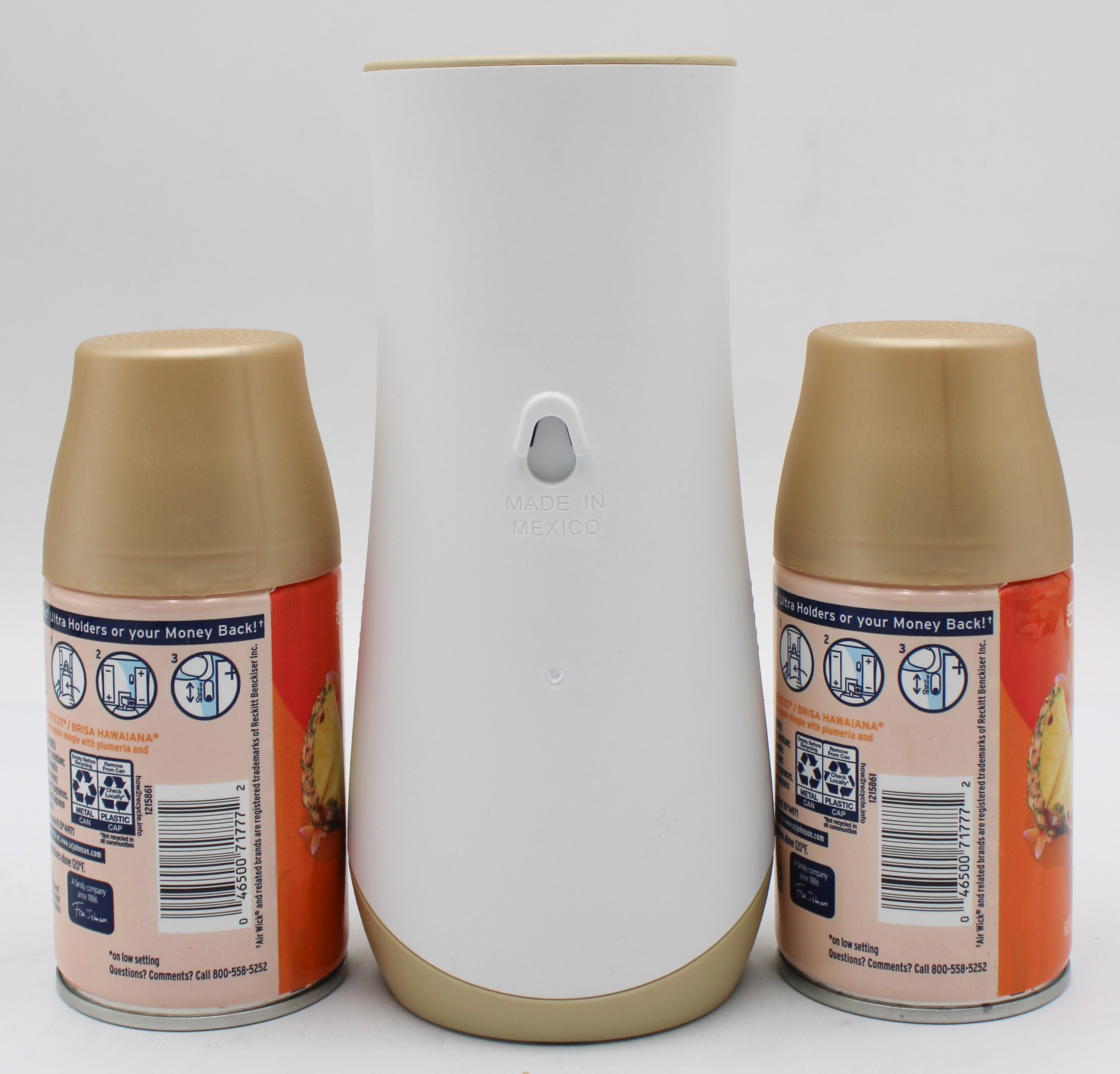 GLADE AUTOMATIC SPRAY STARTER KIT HAWAIIAN BREEZE 1 SPRAYER + 2 REFILLS 6.2oz US