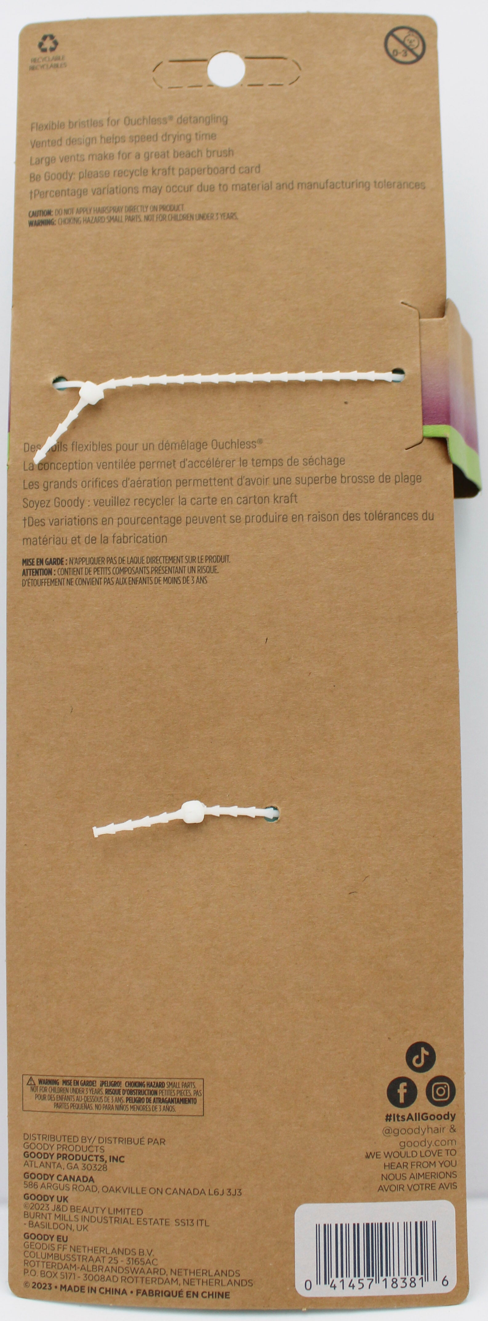 GOODY BLUE PADDLE BRUSH-NI