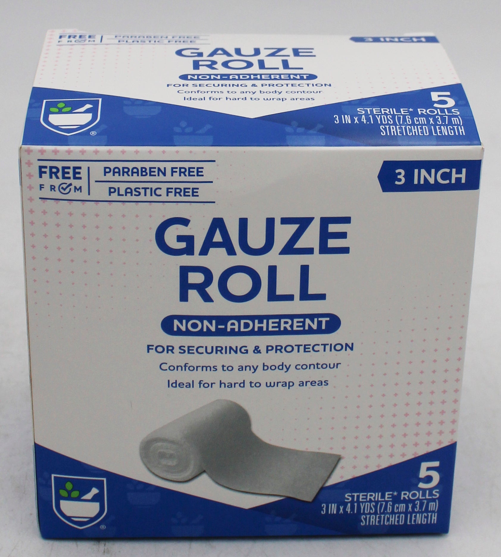 RITE AID 5CT GAUZE ROLL 3"X 4.1 YD